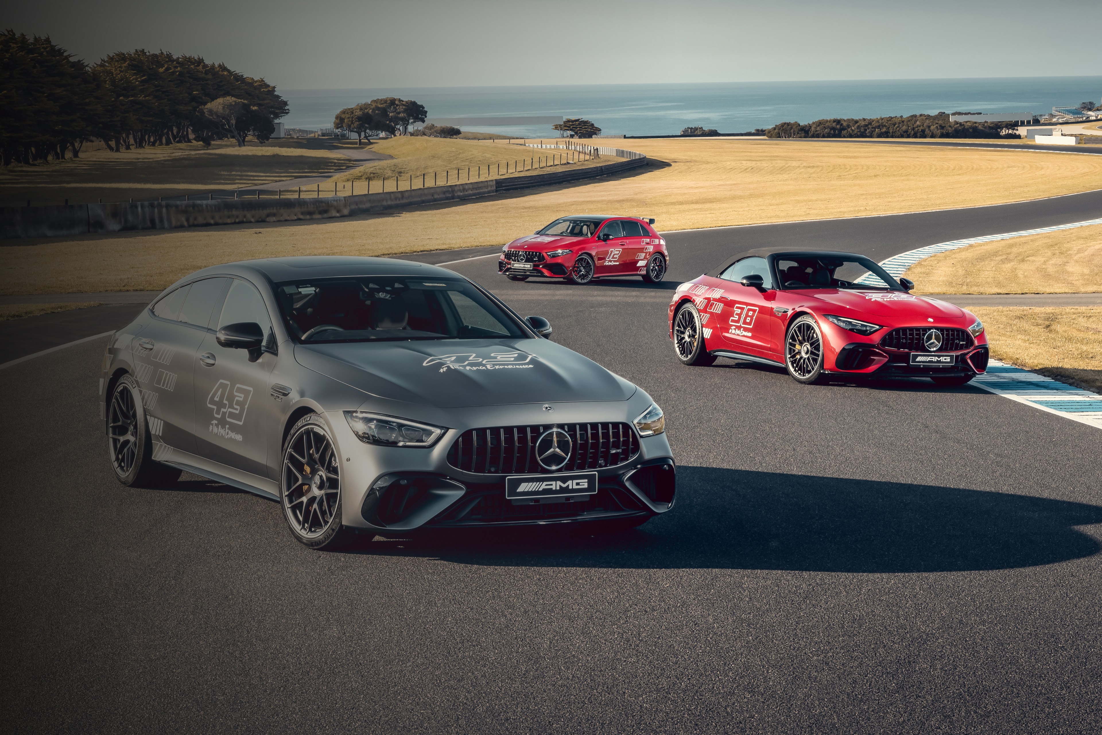 The world of AMG | Mercedes-AMG Several Mercedes-AMG vehicles.