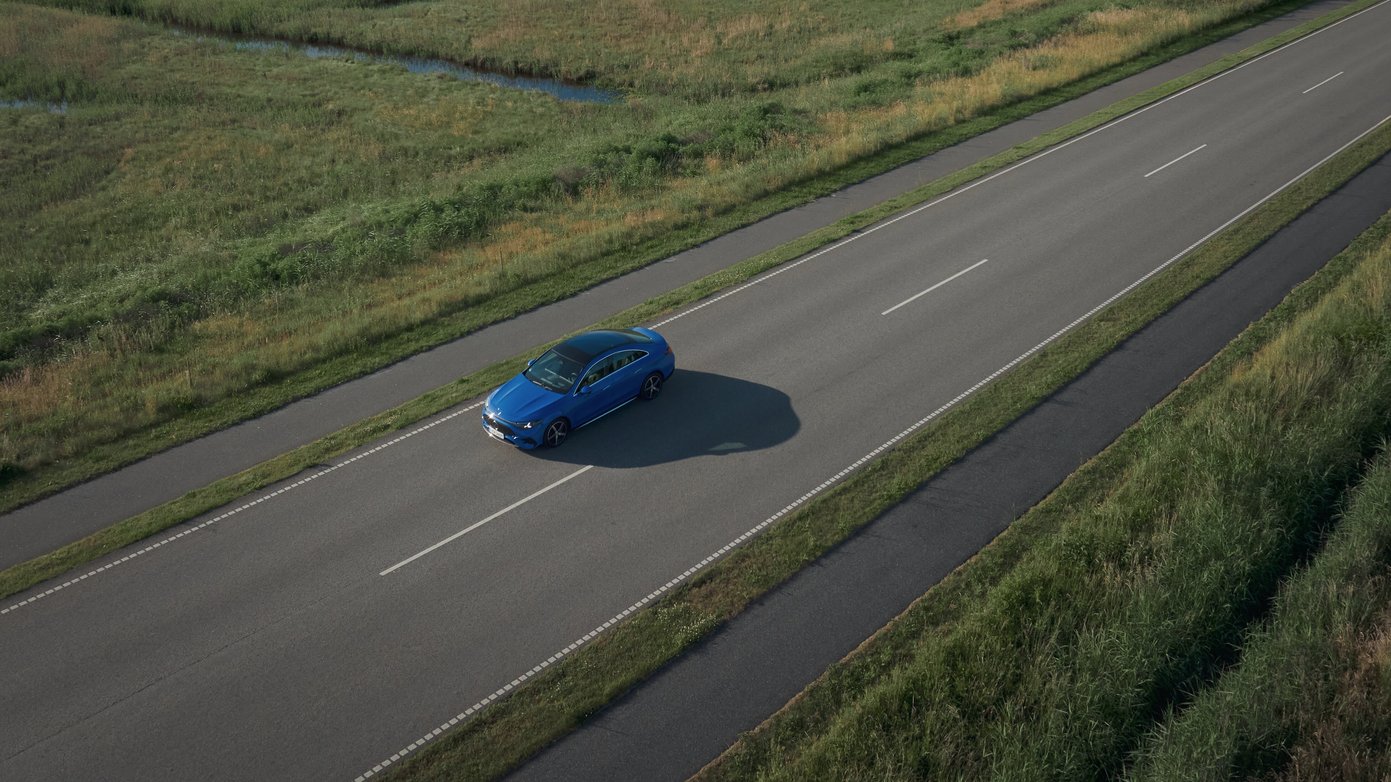 Mercedes-Benz CLA Electric top aerial view
