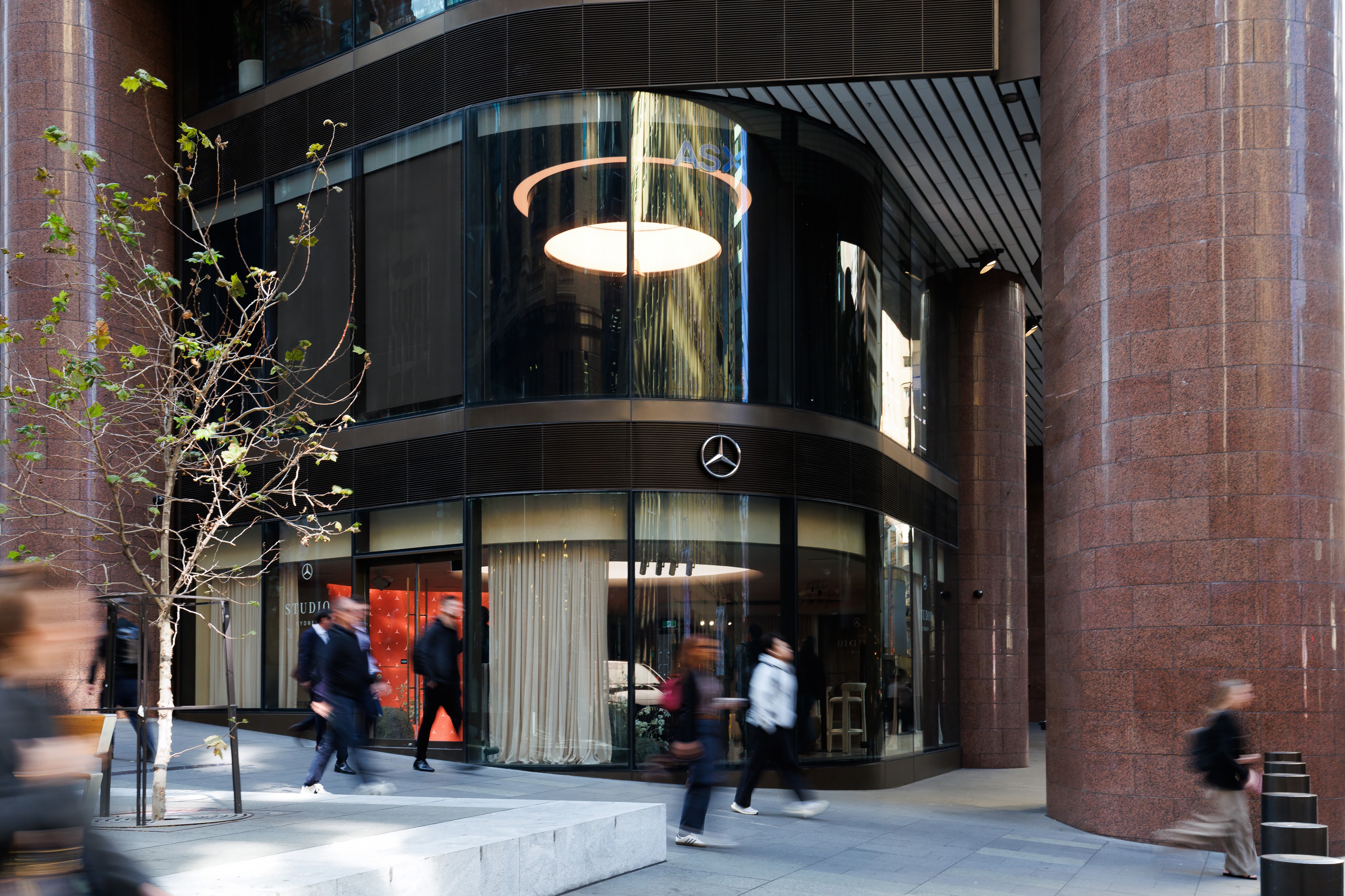 Mercedes-Benz Studio exterior Mercedes-Benz Studio in Martin Place, Sydney