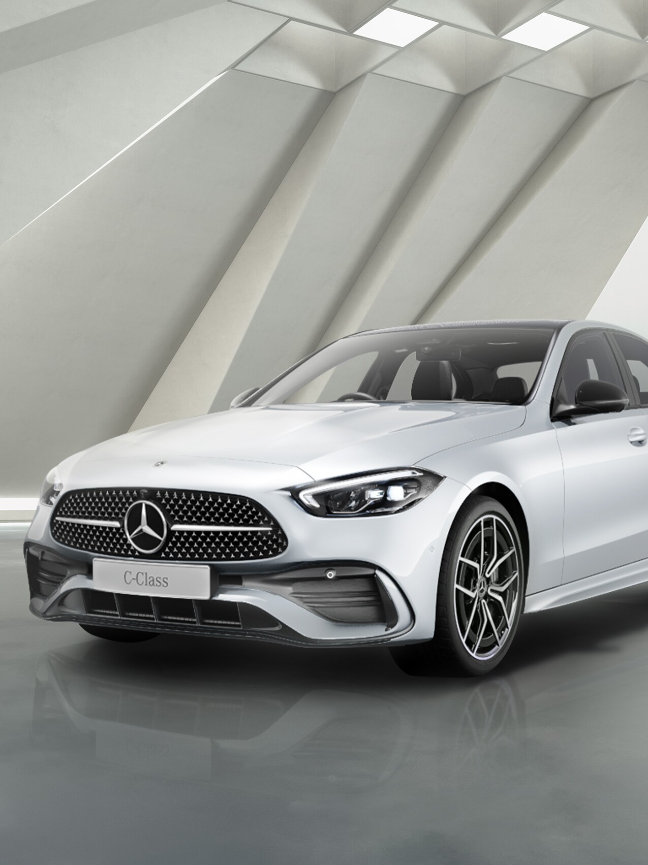 Front angle of the C 200 Night Edition