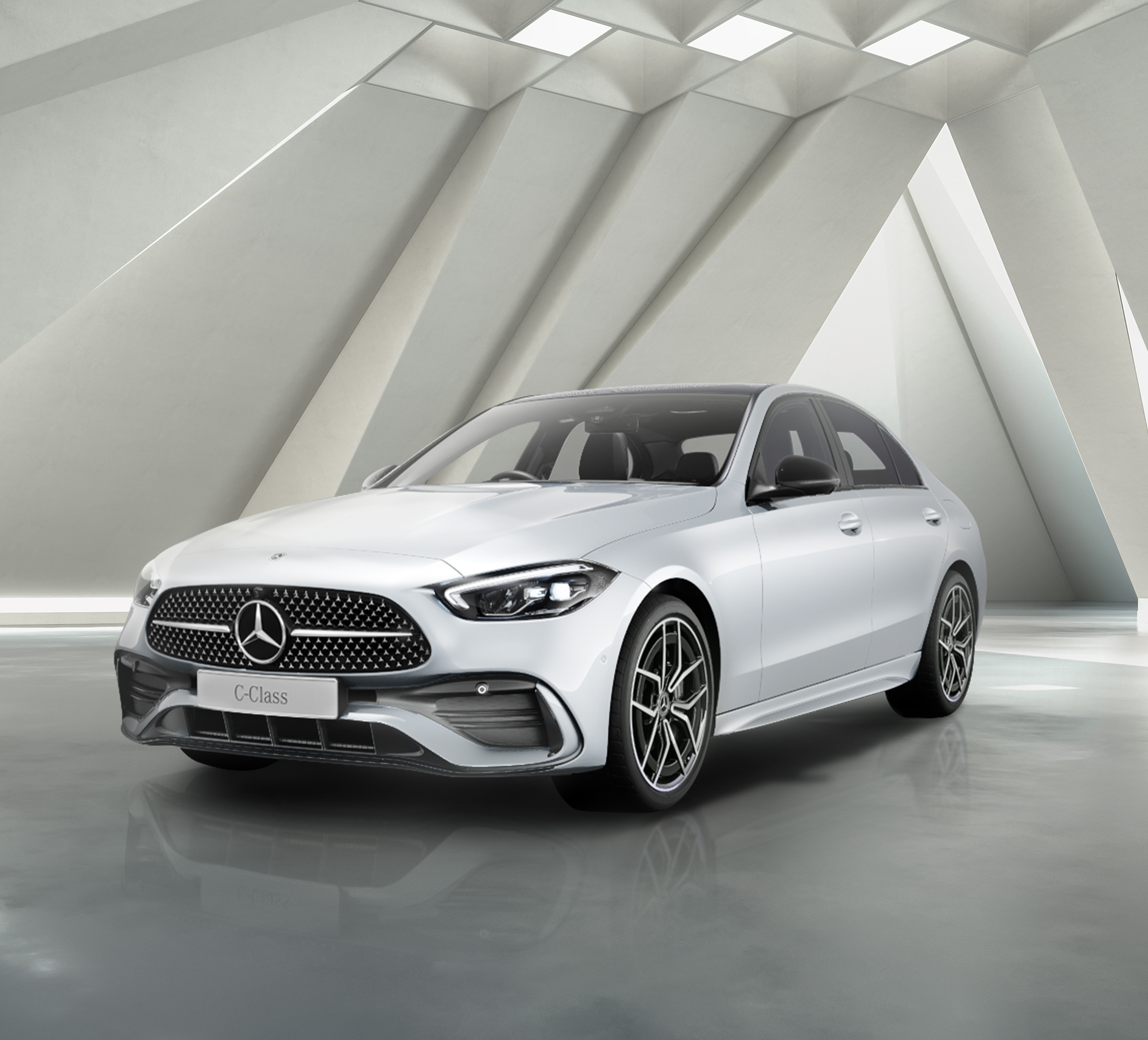 C 200 Night Edition Front angle of the C 200 Night Edition