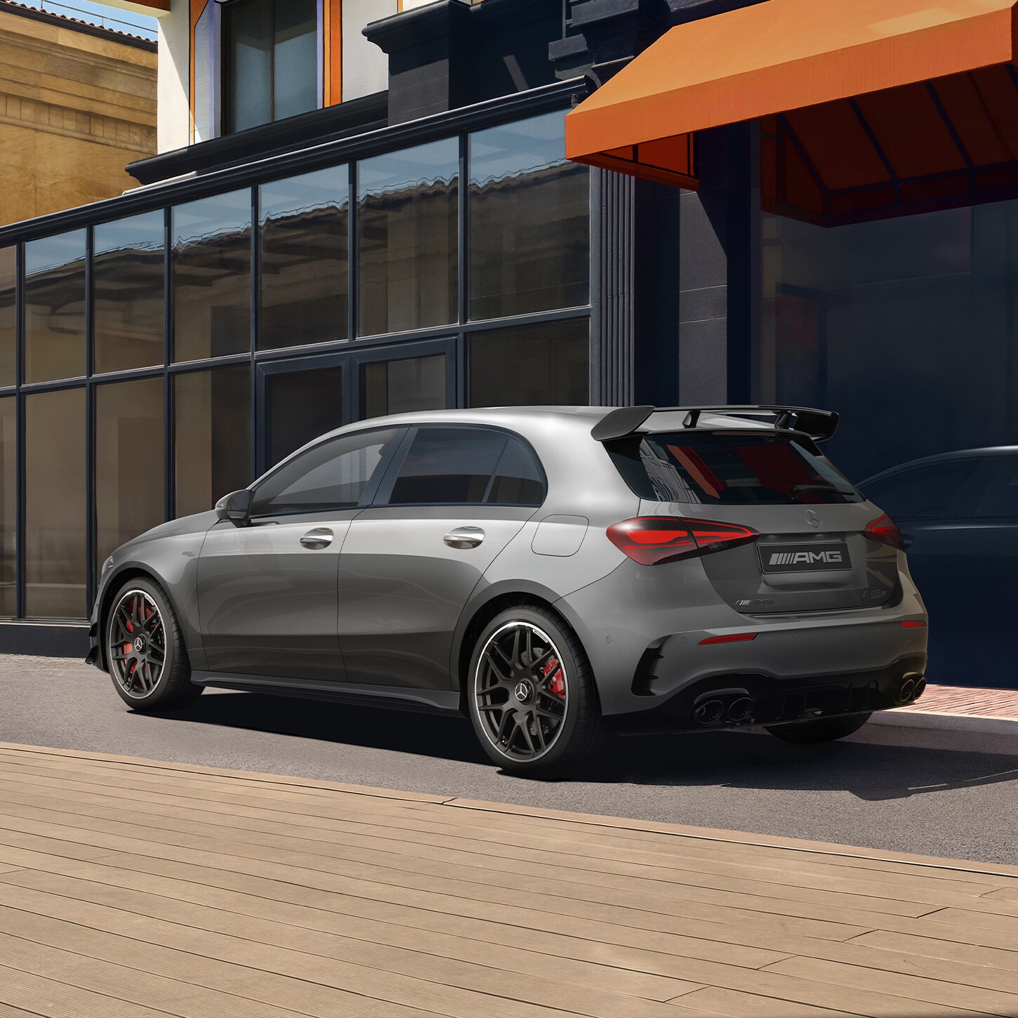Mercedes-AMG A-Class Hatch parked at a shopping area