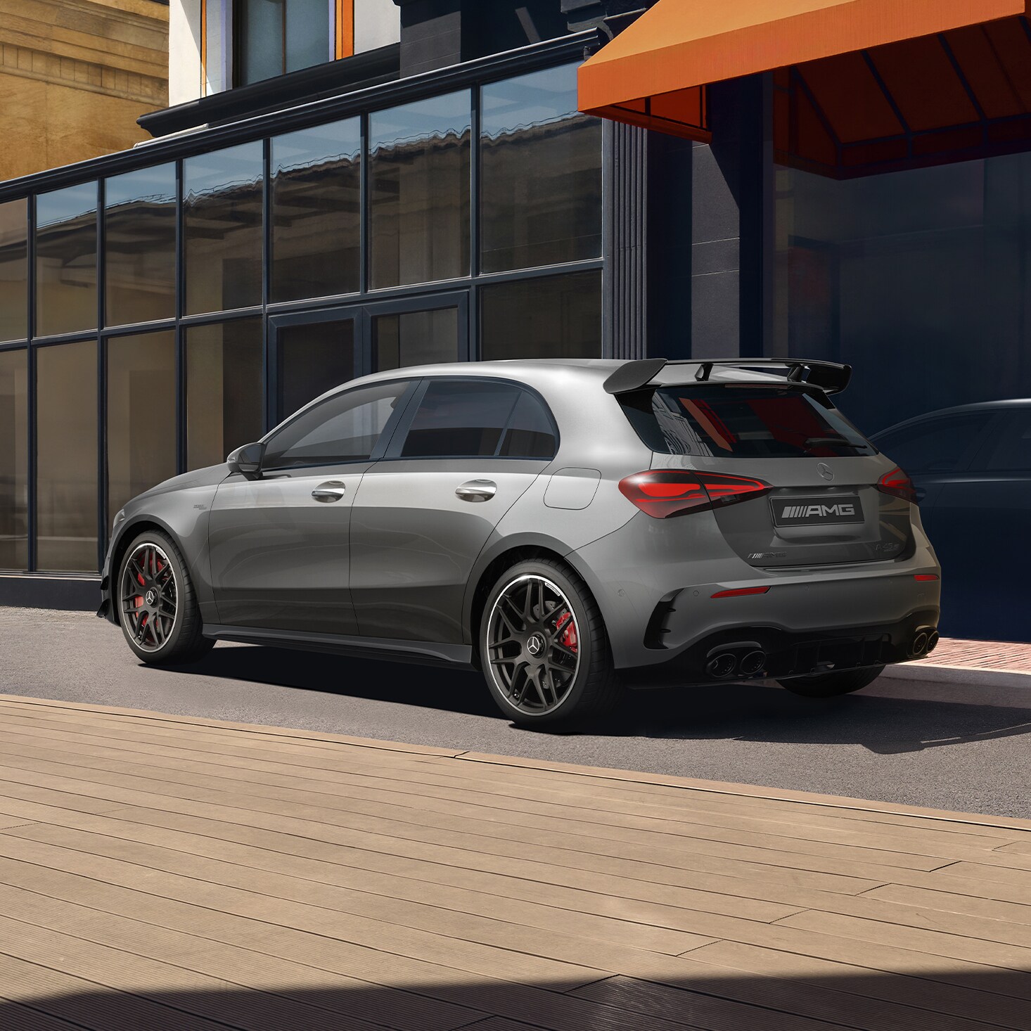Mercedes-AMG A-Class Hatch parked at a shopping area