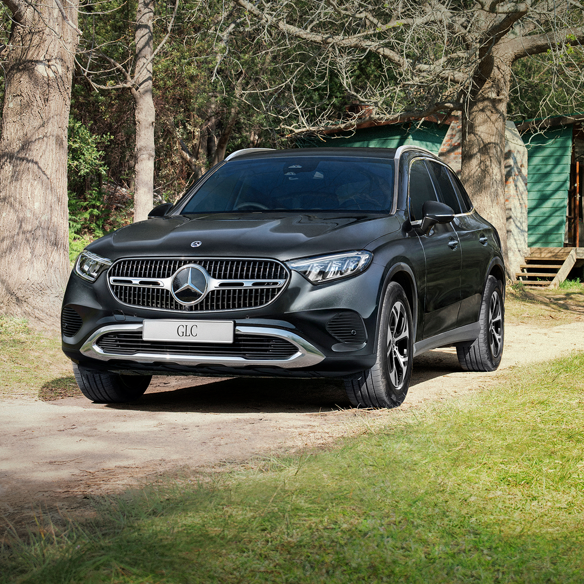 A blue EQA 250+ City Edition parked on the road side