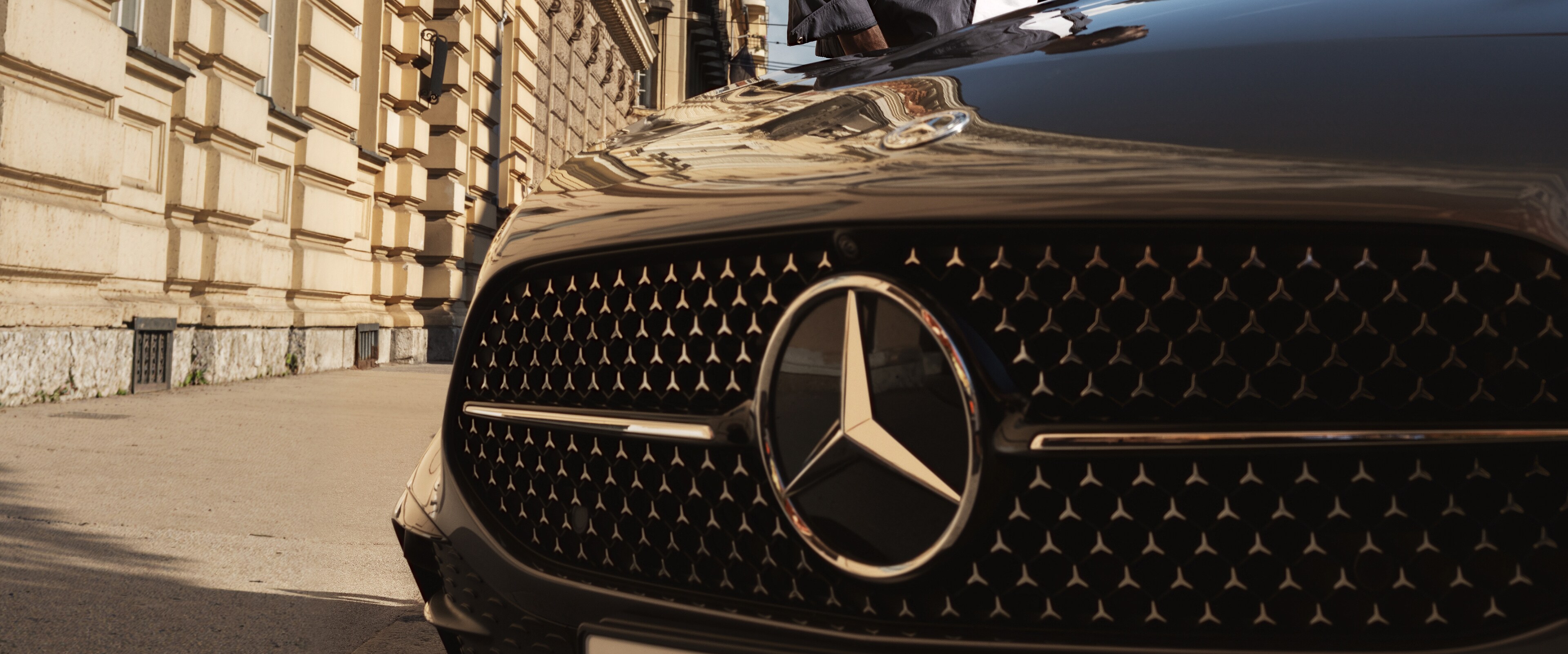 A top view of a Mercedes-Benz