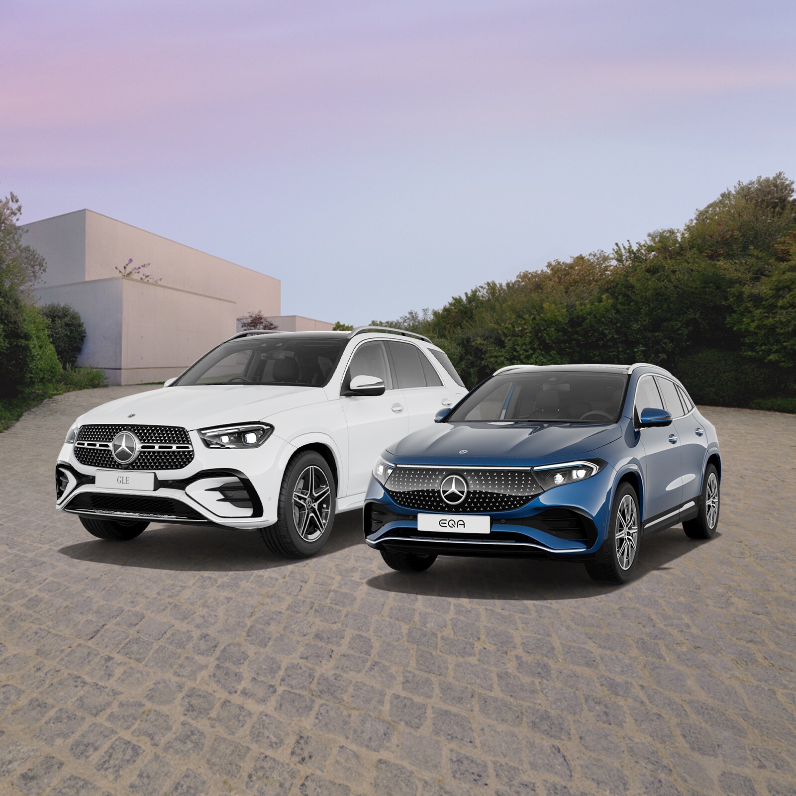 GLE and GLS SUV with backplate