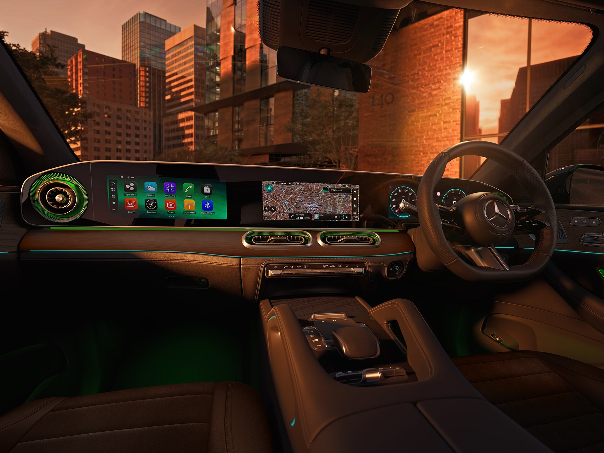 Interior of Mercedes-Benz GLE Coupé.