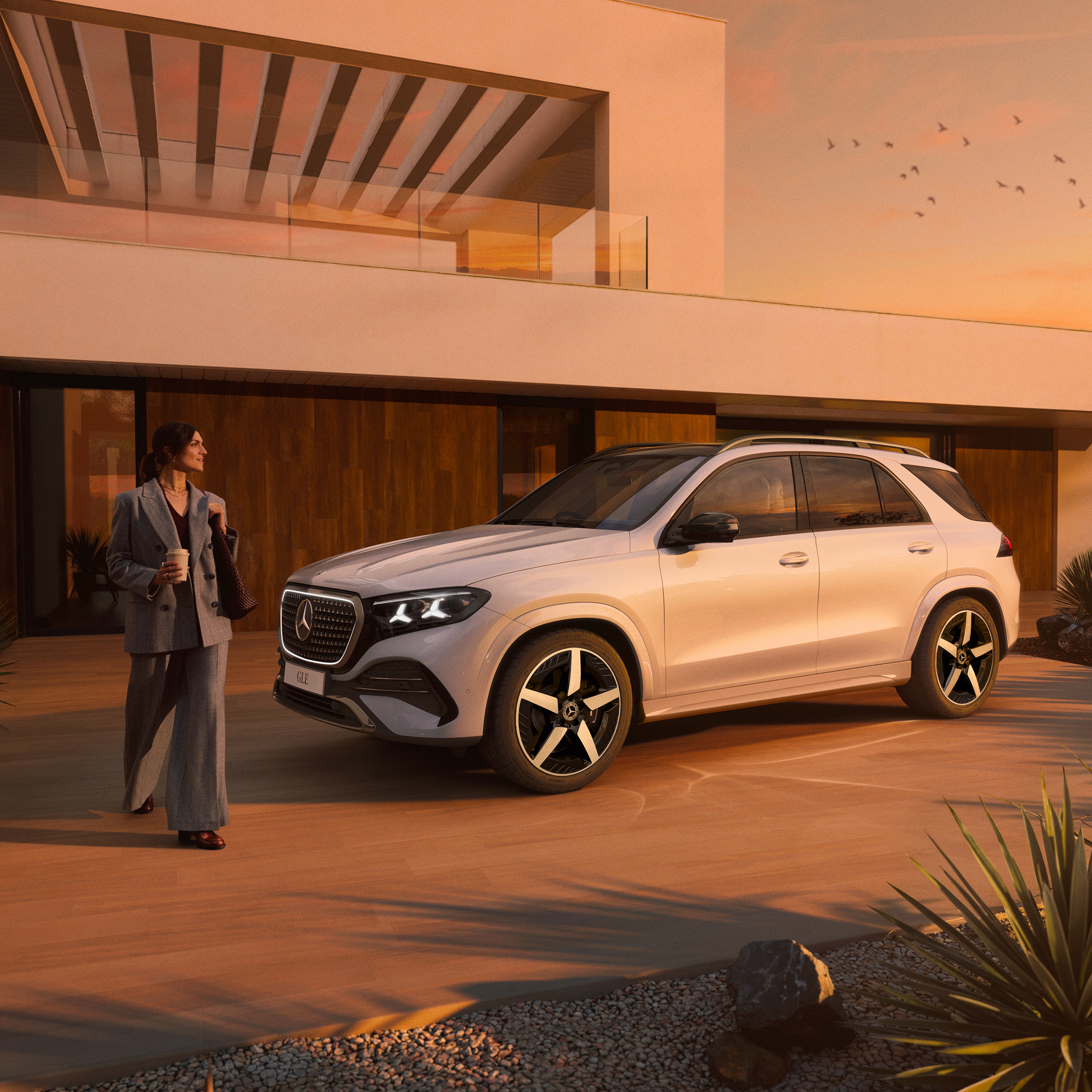Exterior of Mercedes-Benz GLE SUV Exterior of Mercedes-Benz GLE SUV.