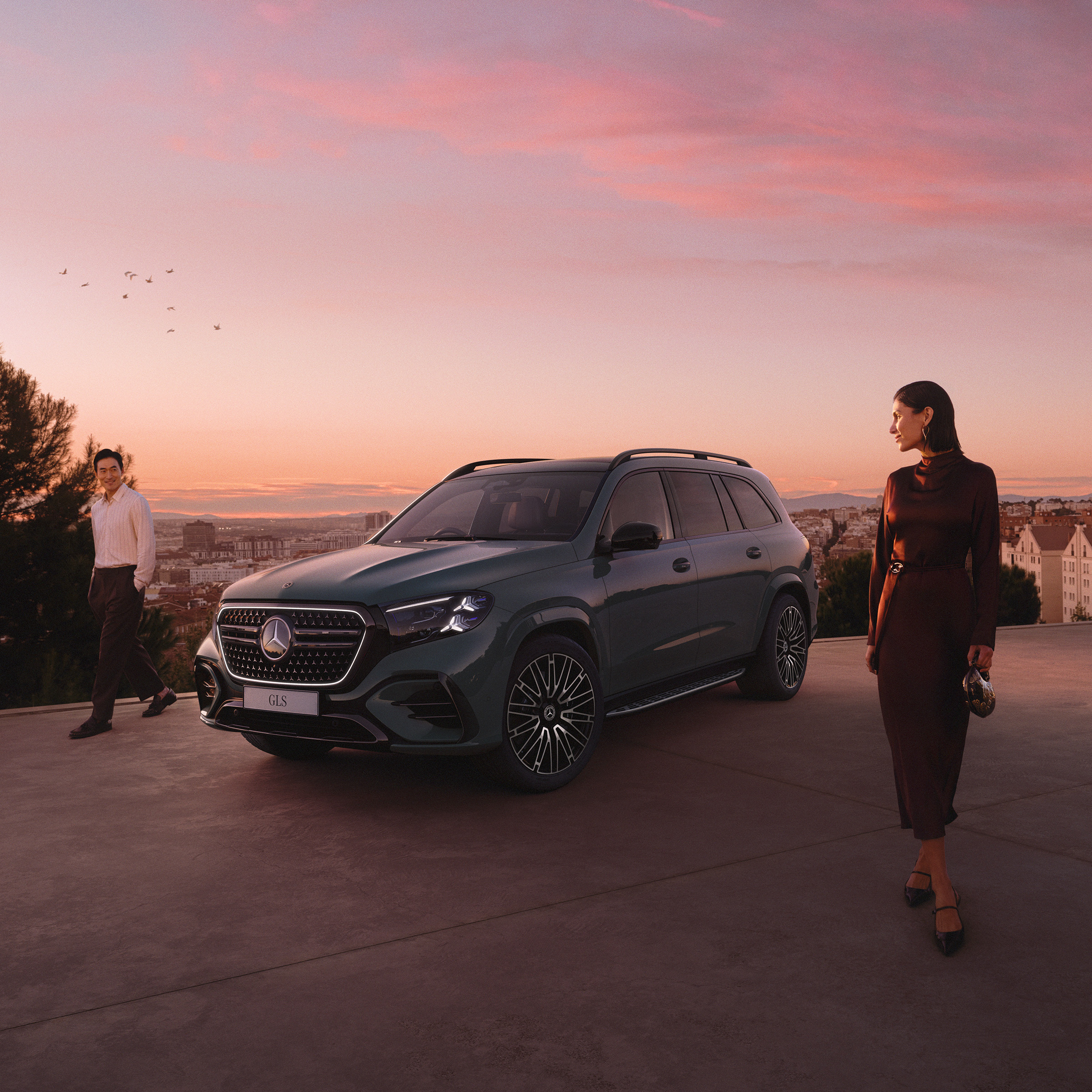 Exterior of Mercedes-Benz GLS SUV Exterior of Mercedes-Benz GLS SUV.