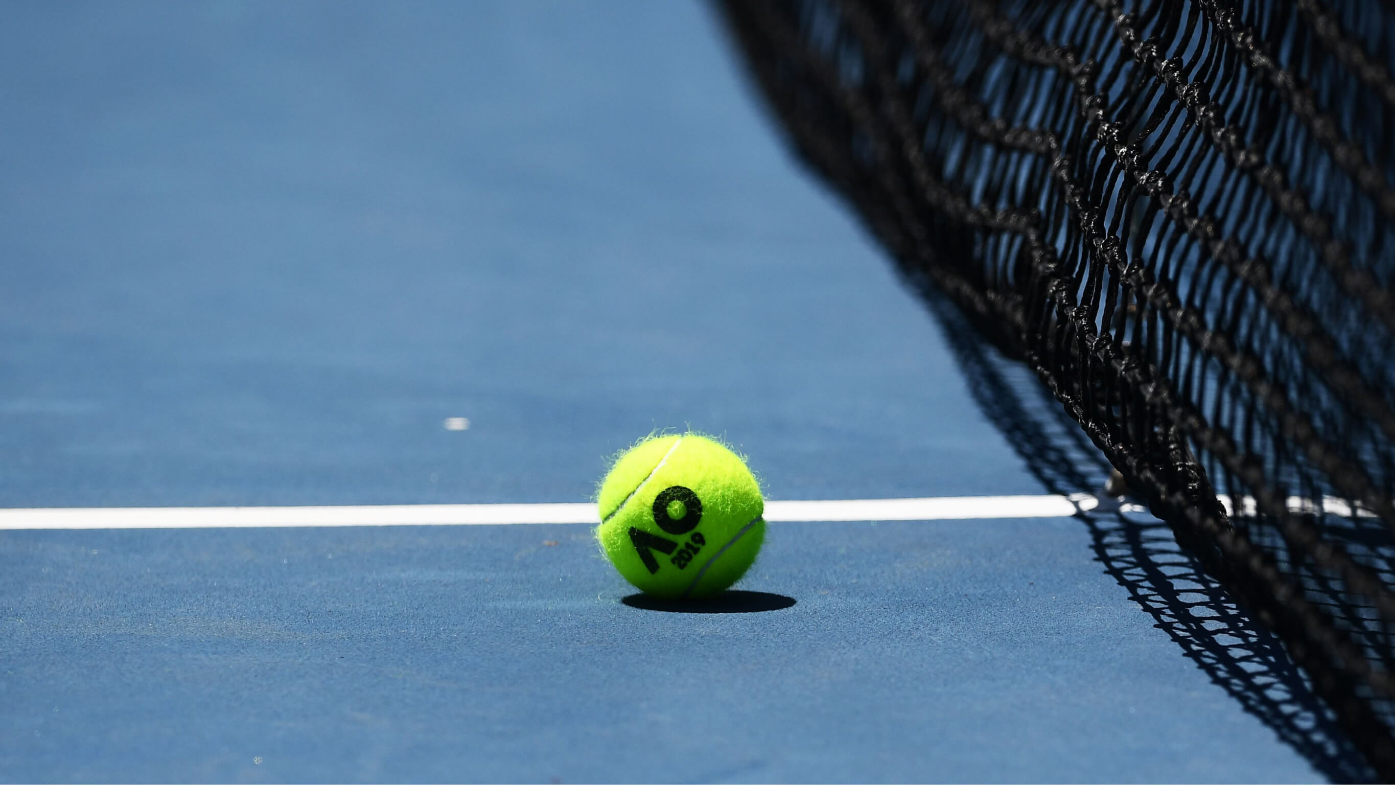 Tennis ball AO A tennis ball on court at the Australian Open