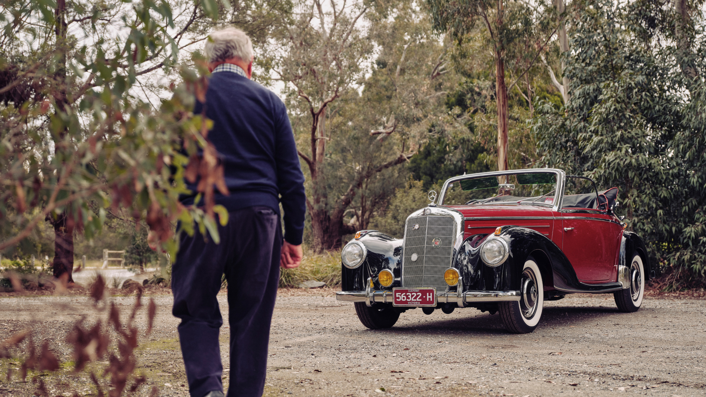 Murray Allen Murray Allen and his restored Mercedes-Benz 220A Cabriolet