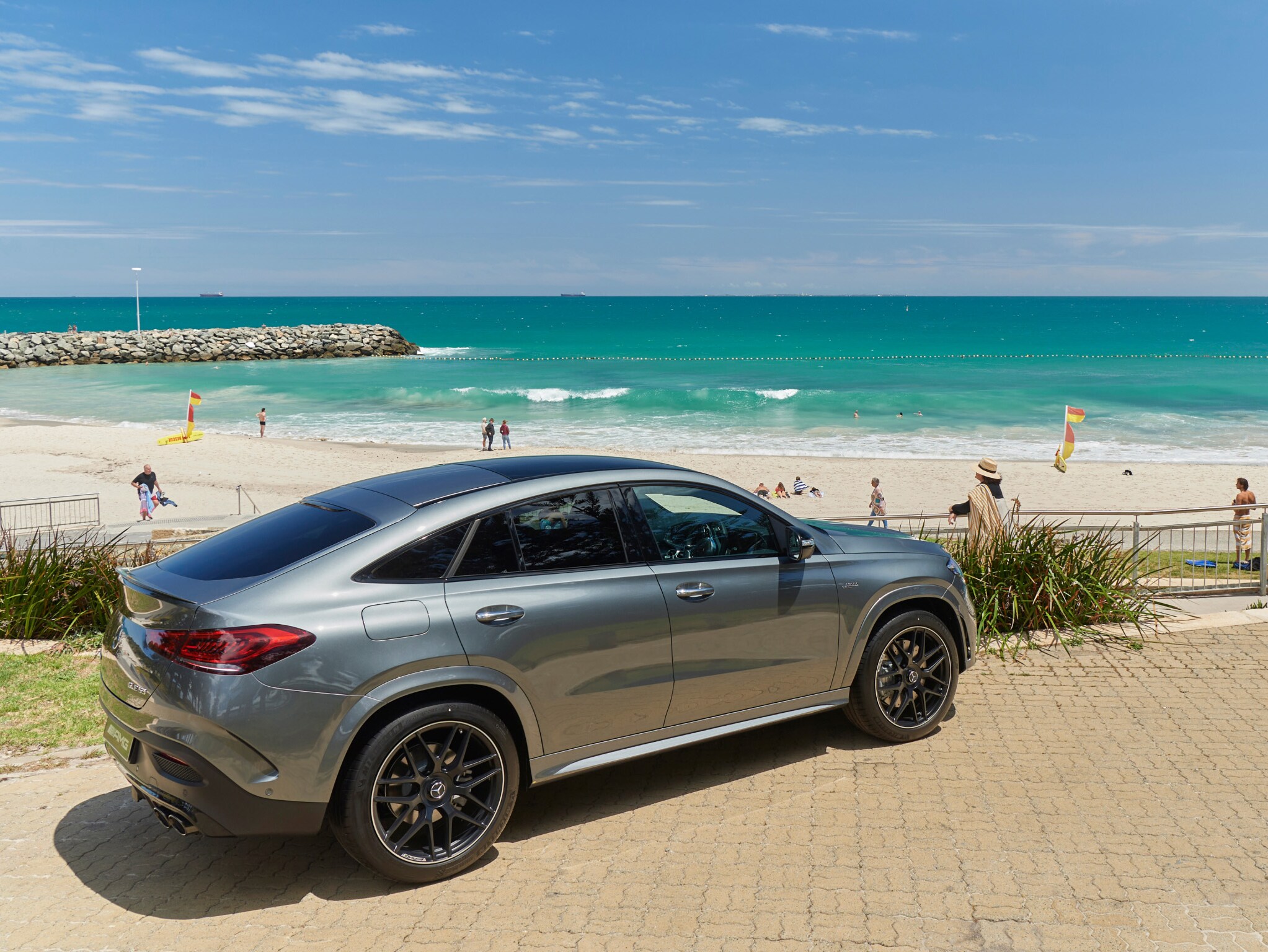 Mercedes-AMG GLE 53 4MATIC+ Coupé at Cottesloe Beach.