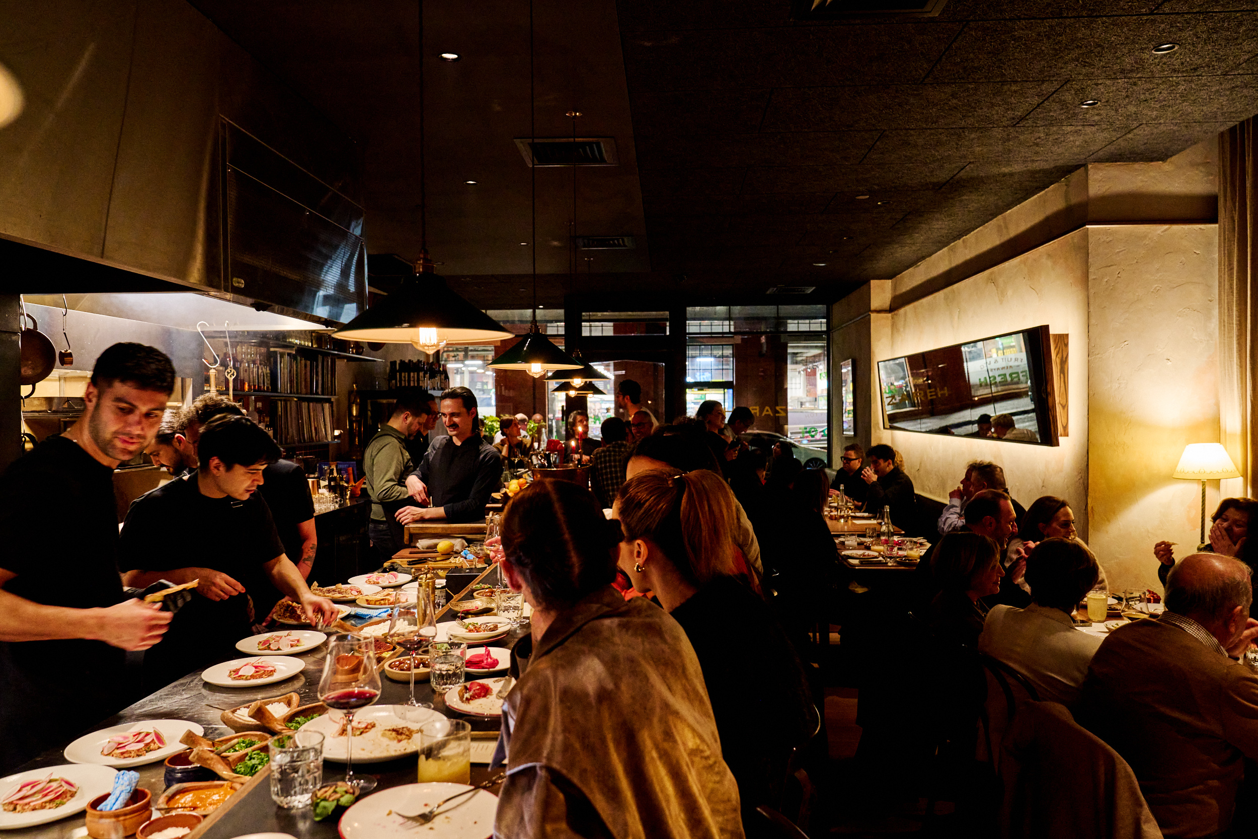 Diners eating at Melbourne restaurant, Zareh. Diners eating at Melbourne restaurant, Zareh.