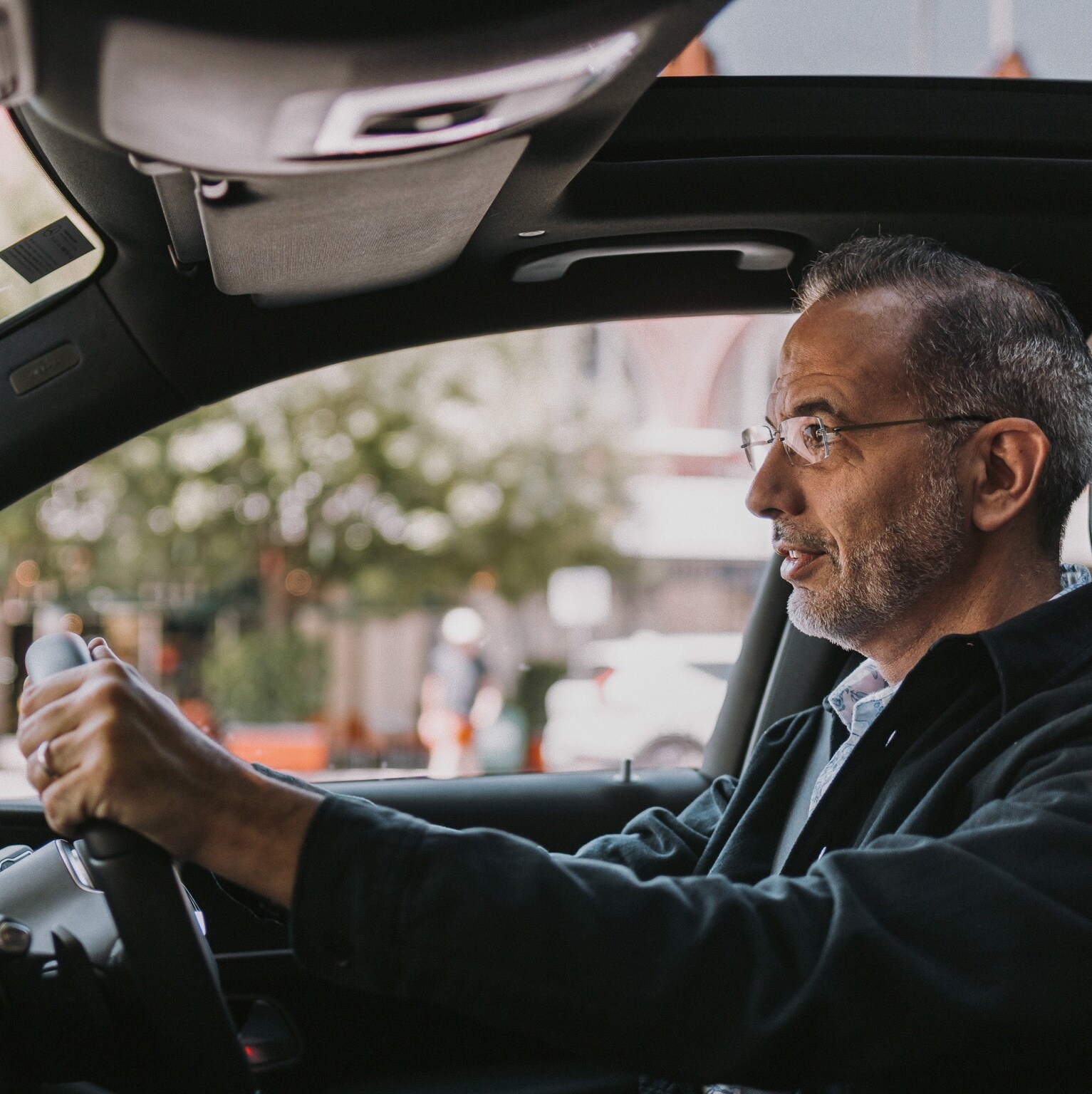Yotam Ottolenghi driving a Mercedes-Benz GLE 450. Image credit/photographer: Chris Morrison
