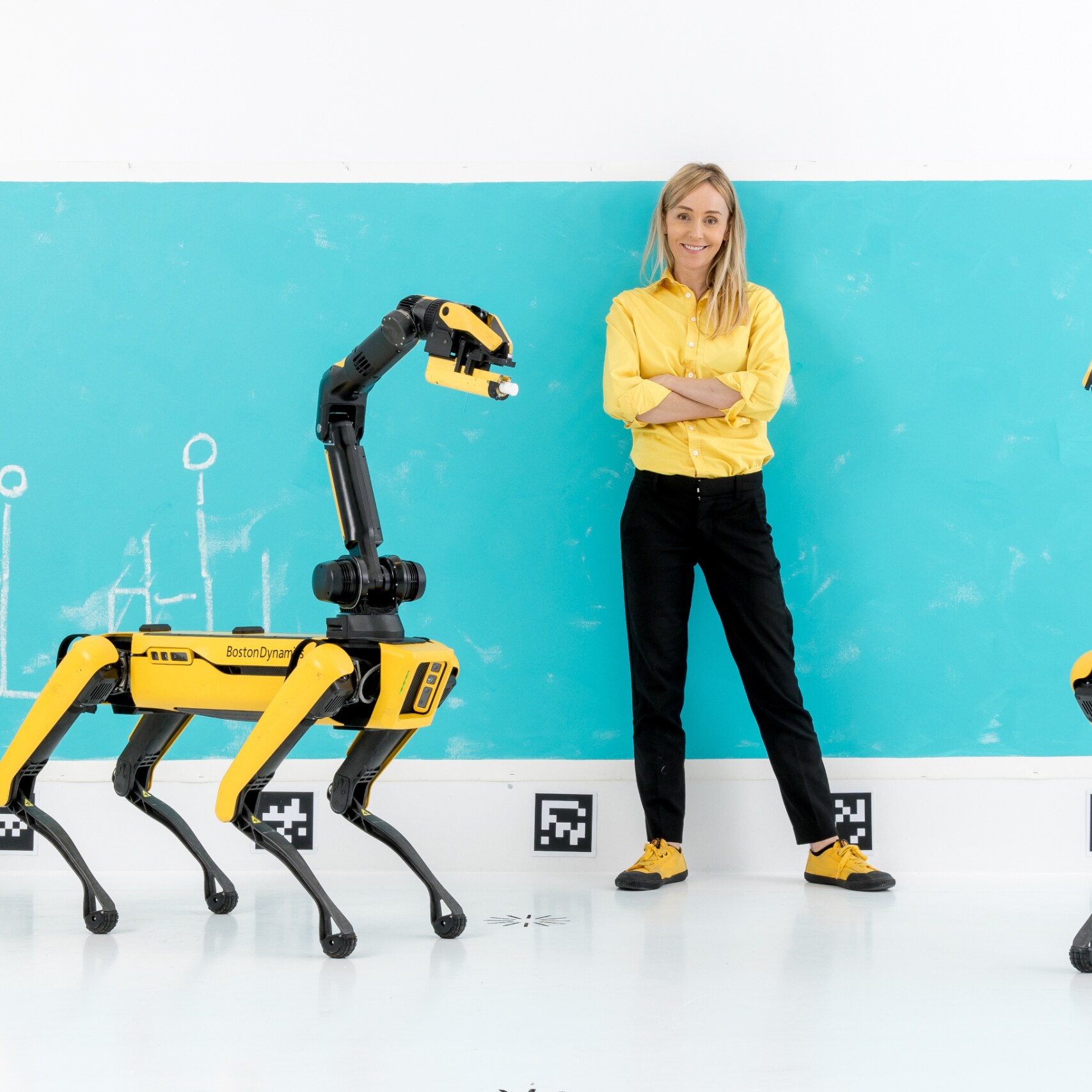 Agnieszka Pilat with her robotic installation Heterobota at NGV Triennial