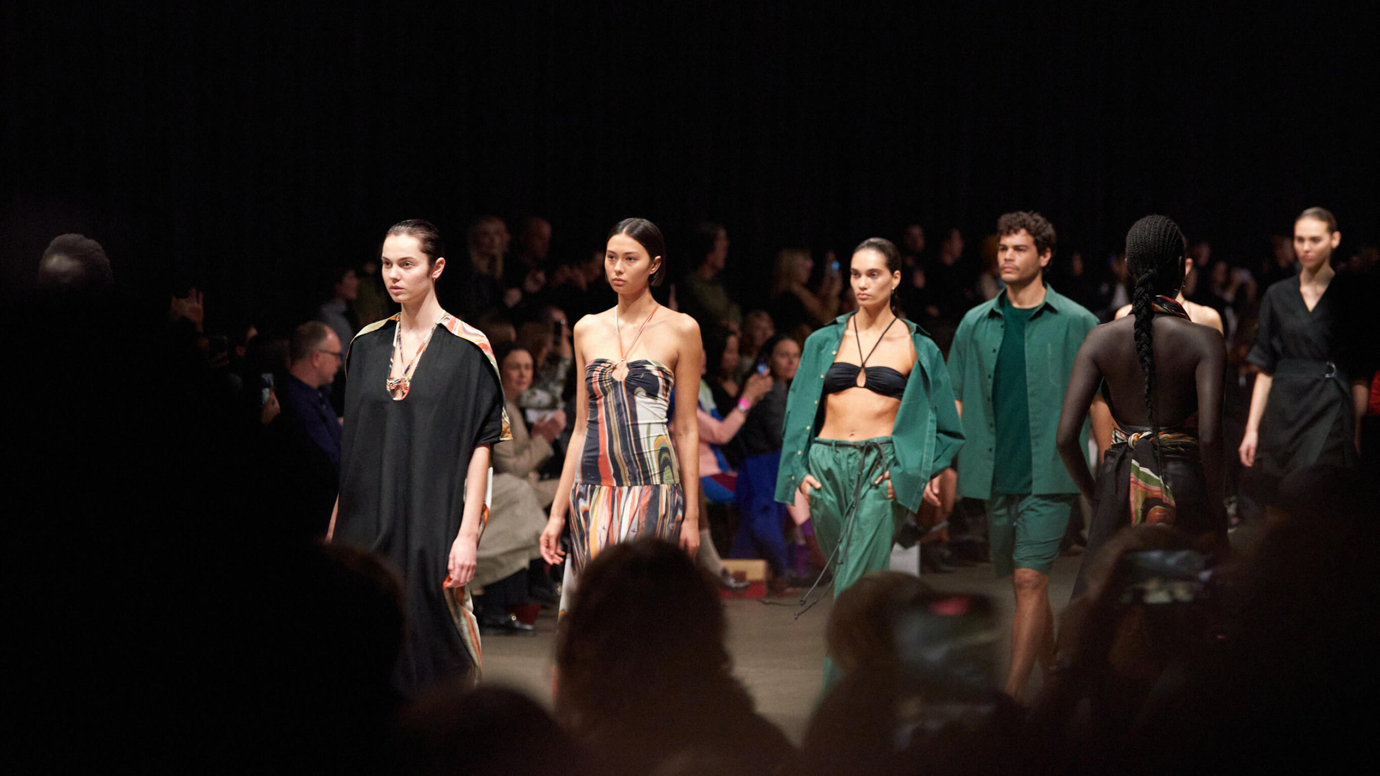bassike runway at Australian Fashion Week. Models walk the bassike runway at Australian Fashion Week.