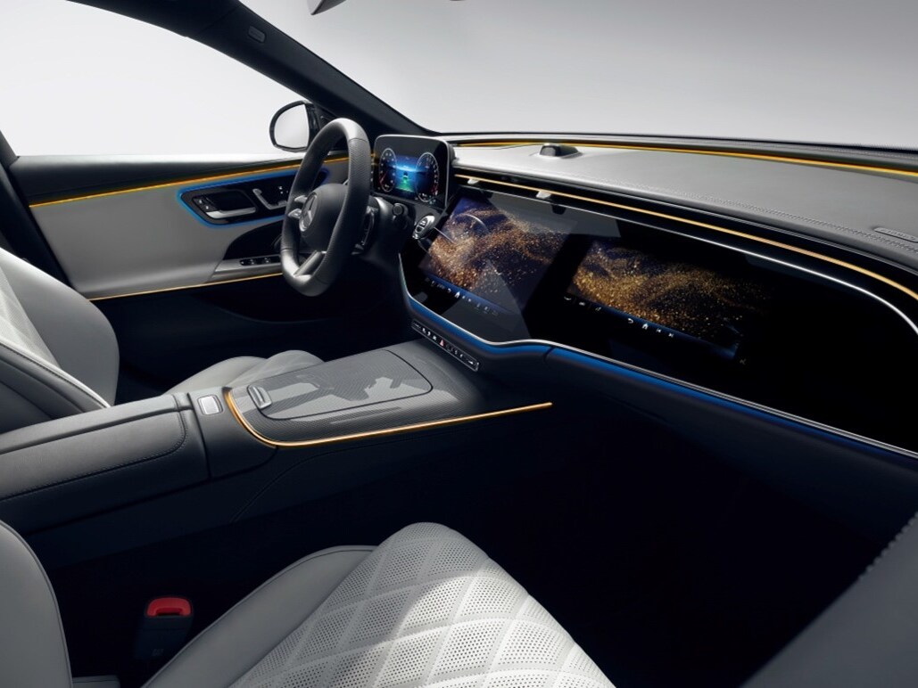The instrument panel of the Mercedes-Benz E-Class Sedan.