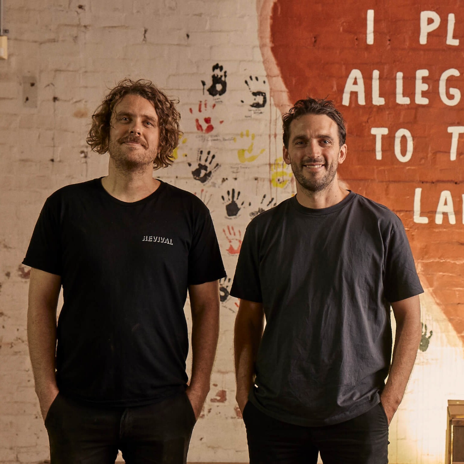 Robbie Neville and Liam Wallis at the Zero Footprint Repurposing hub