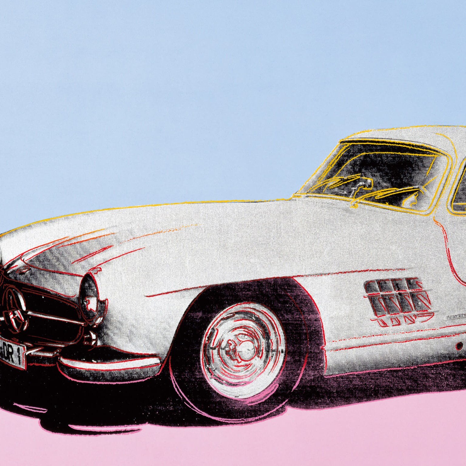 A painting of a car