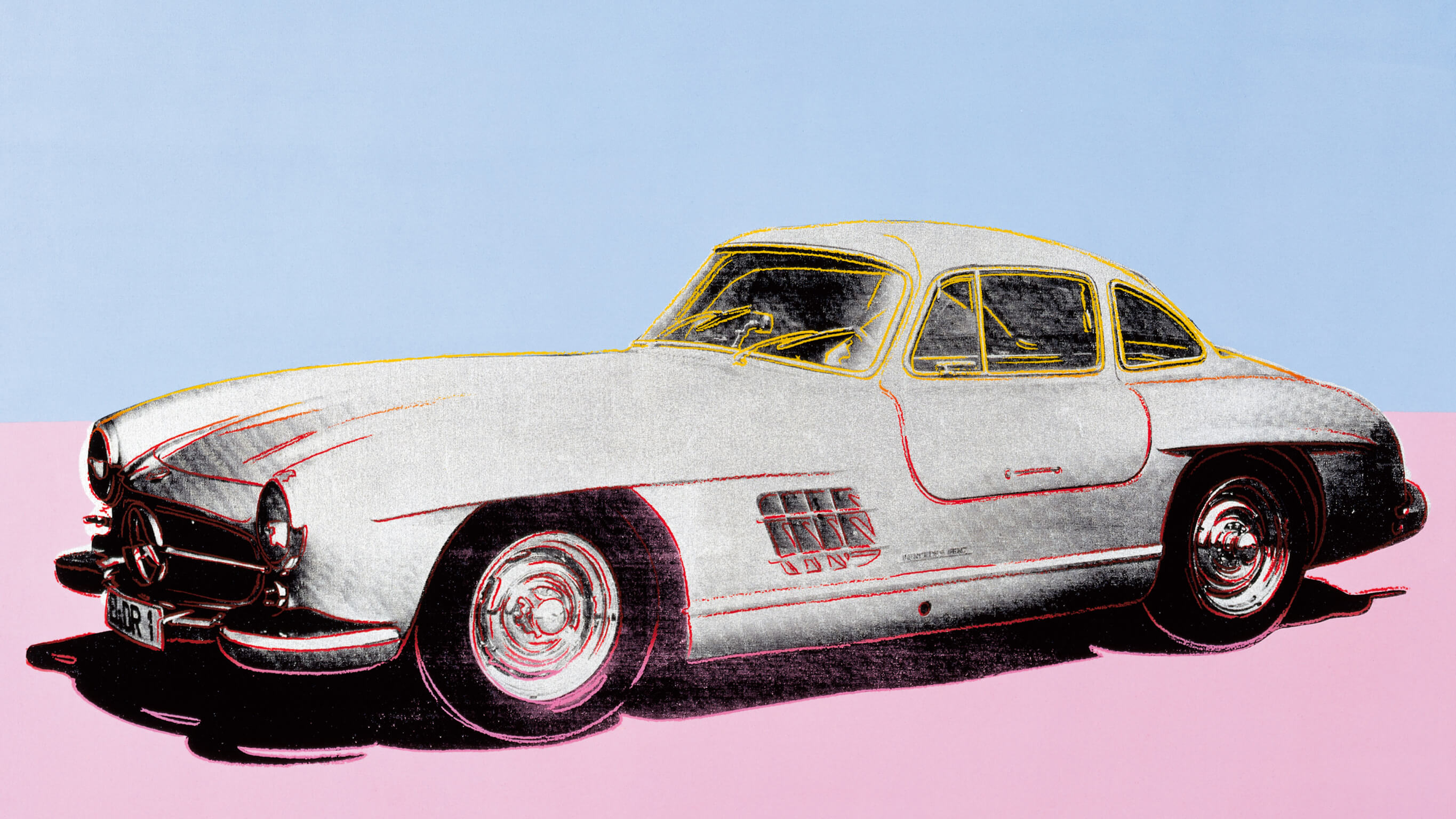 Mercedes-Benz 300 SL Coupe A painting of a car