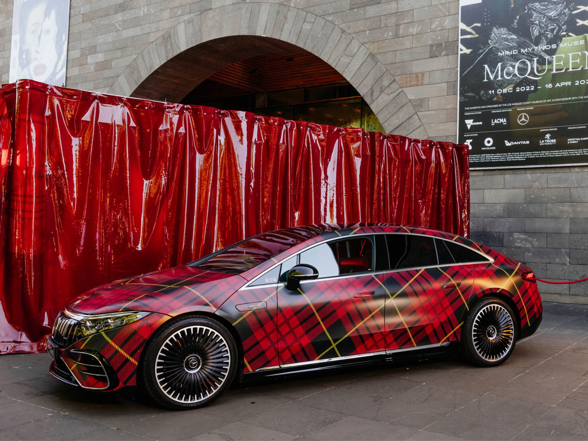 Mercedes-AMG EQS 53 4MATIC+ wrapped in McQueen’s signature tartan.
