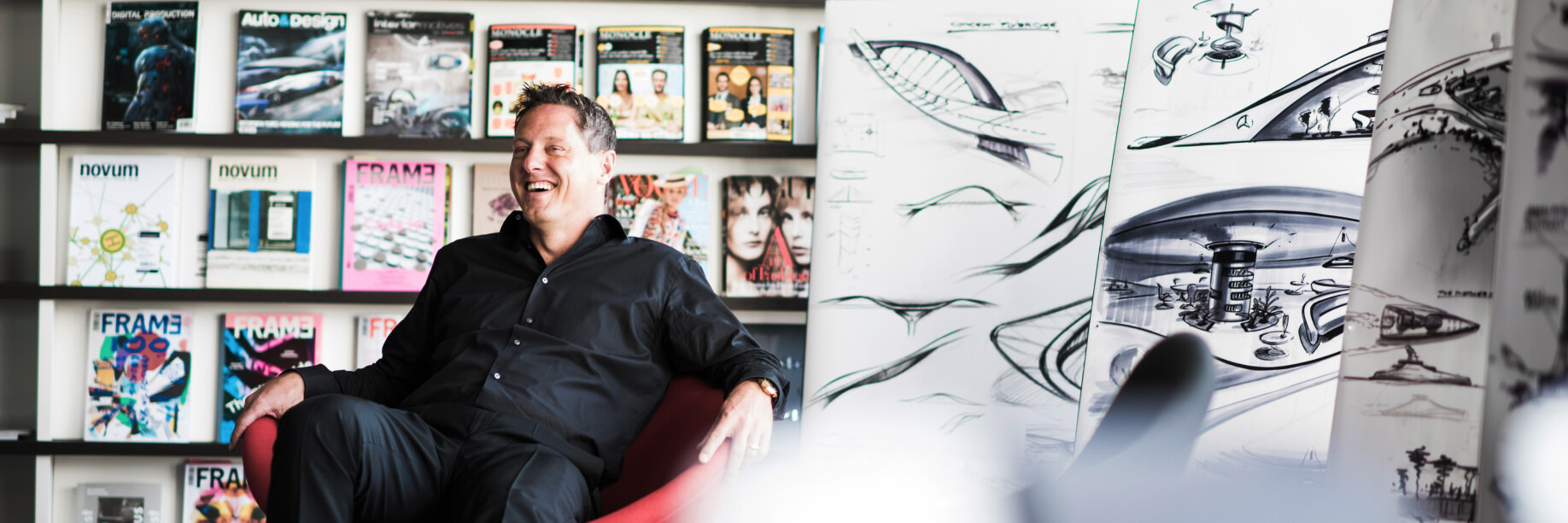 Gorden Wagener A man smiling and sitting in an office chair