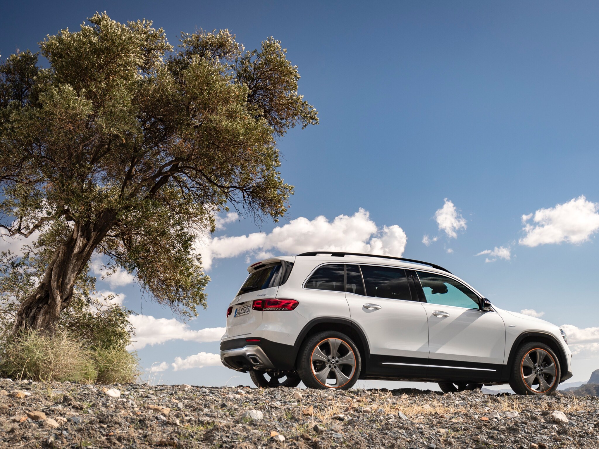 A white car off road