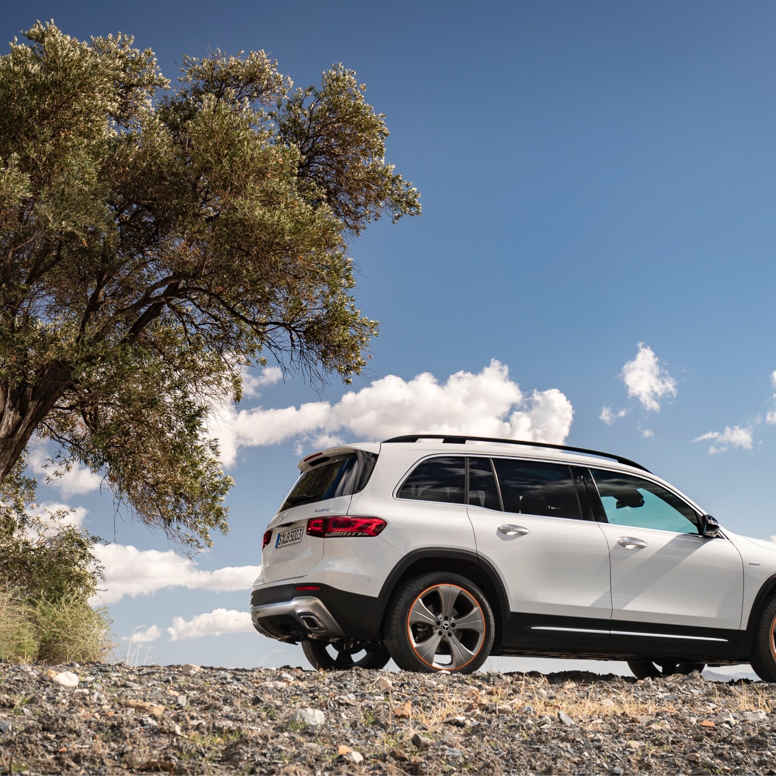 A white car off road