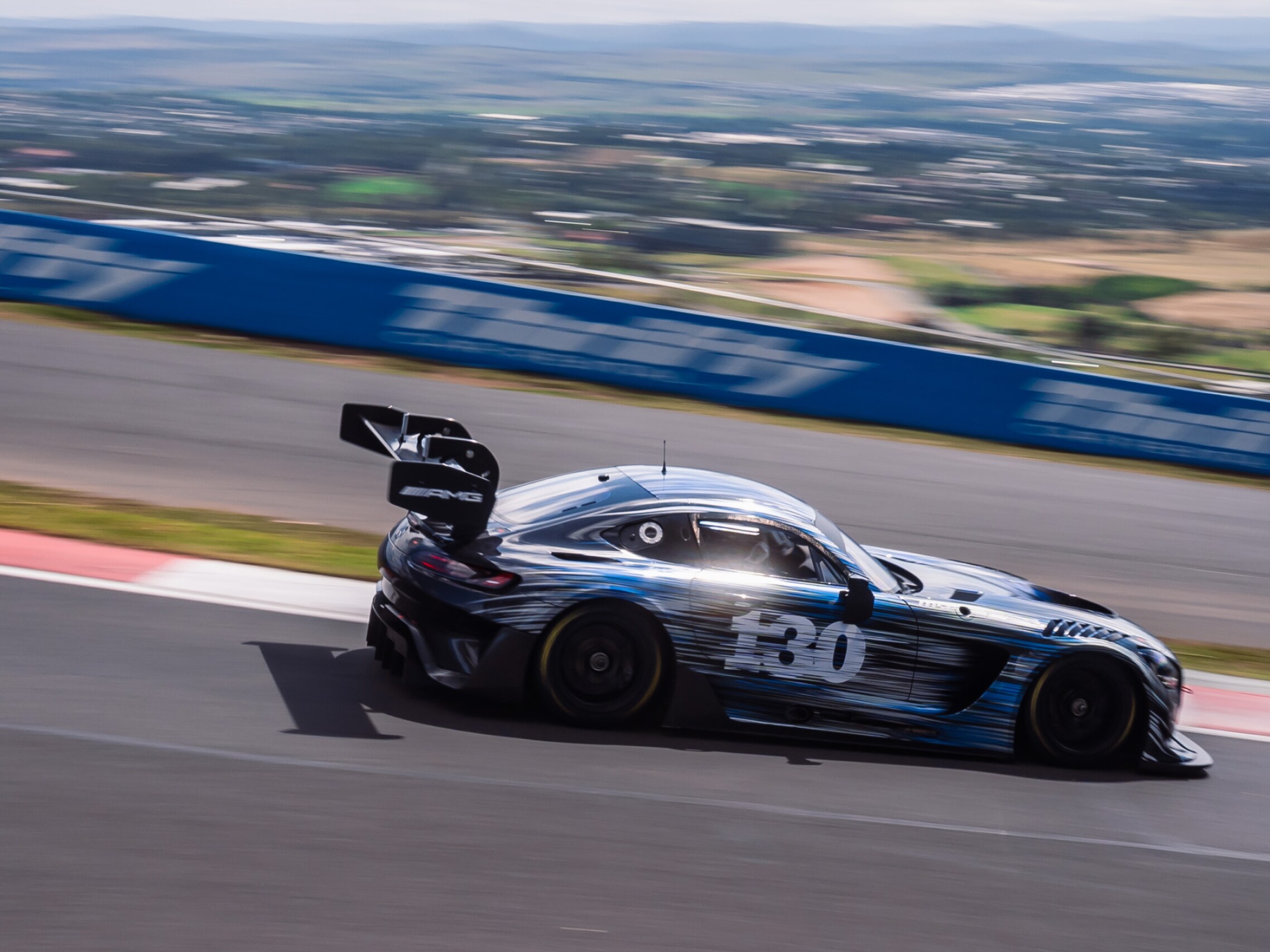 Mercedes-AMG GT3 on Mount Panorama circuit for 2024 Bathurst 12 Hour race