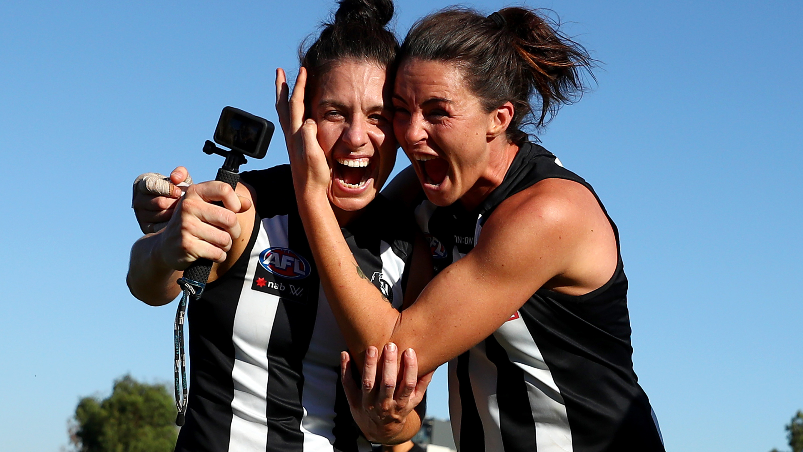 Ash Brazill playing AFLW Ash Brazill playing AFLW for the Collingwood Magpies