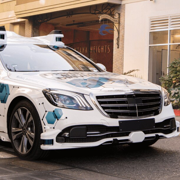 An autonomous car on the road in San José