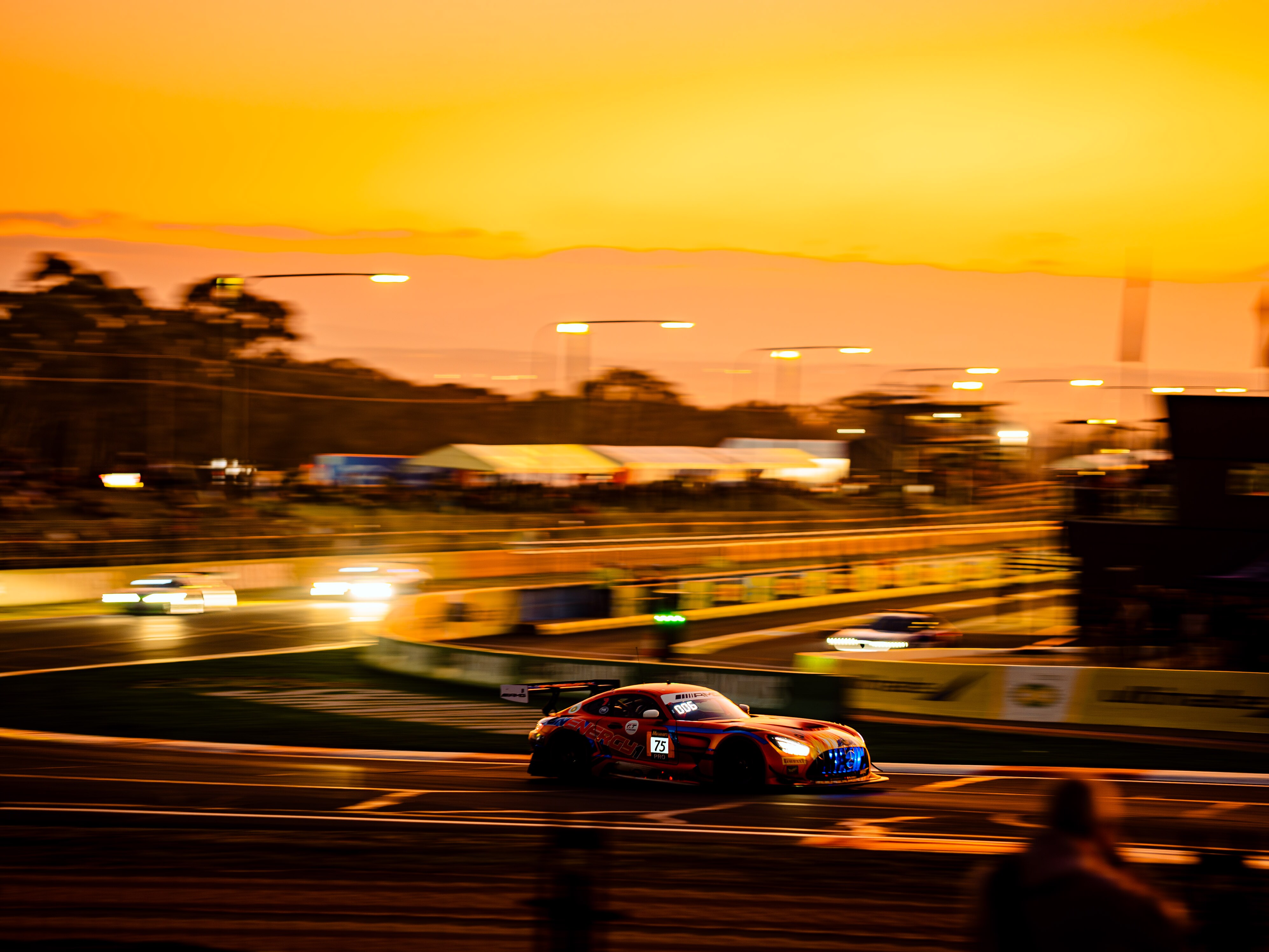 Mercedes-AMG GT3 on Mount Panorama circuit for 2024 Bathurst 12 Hour race