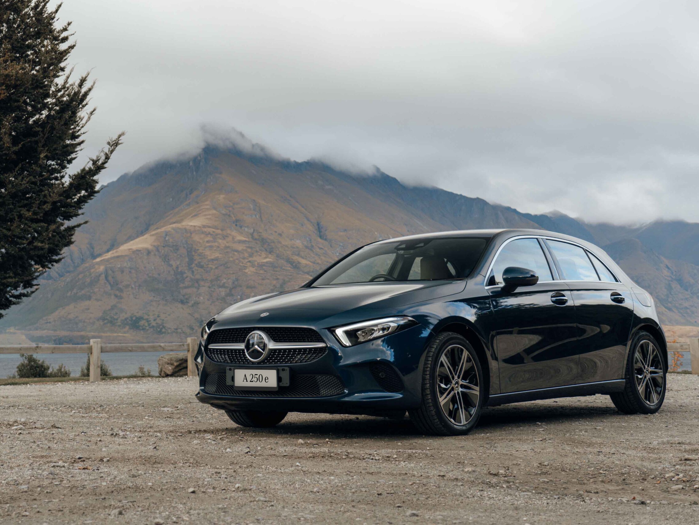 The Mercedes-Benz A 250 e Hatchback shot in New Zealand. Image credit/photographer: Andrei Diomidov.