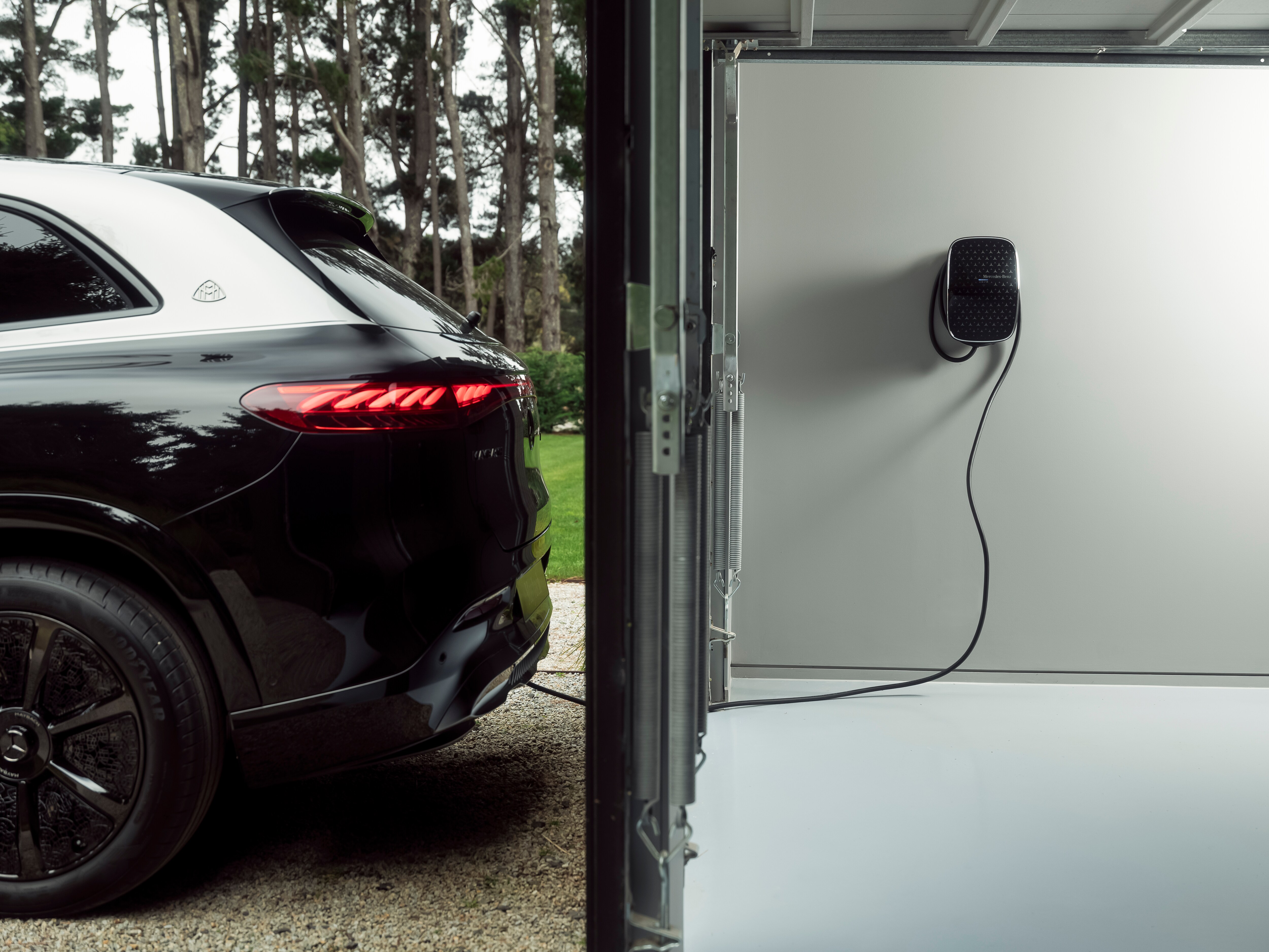 Mercedes-Maybach EQS SUV being charged. Image credit/photographer: Alastair Brook
