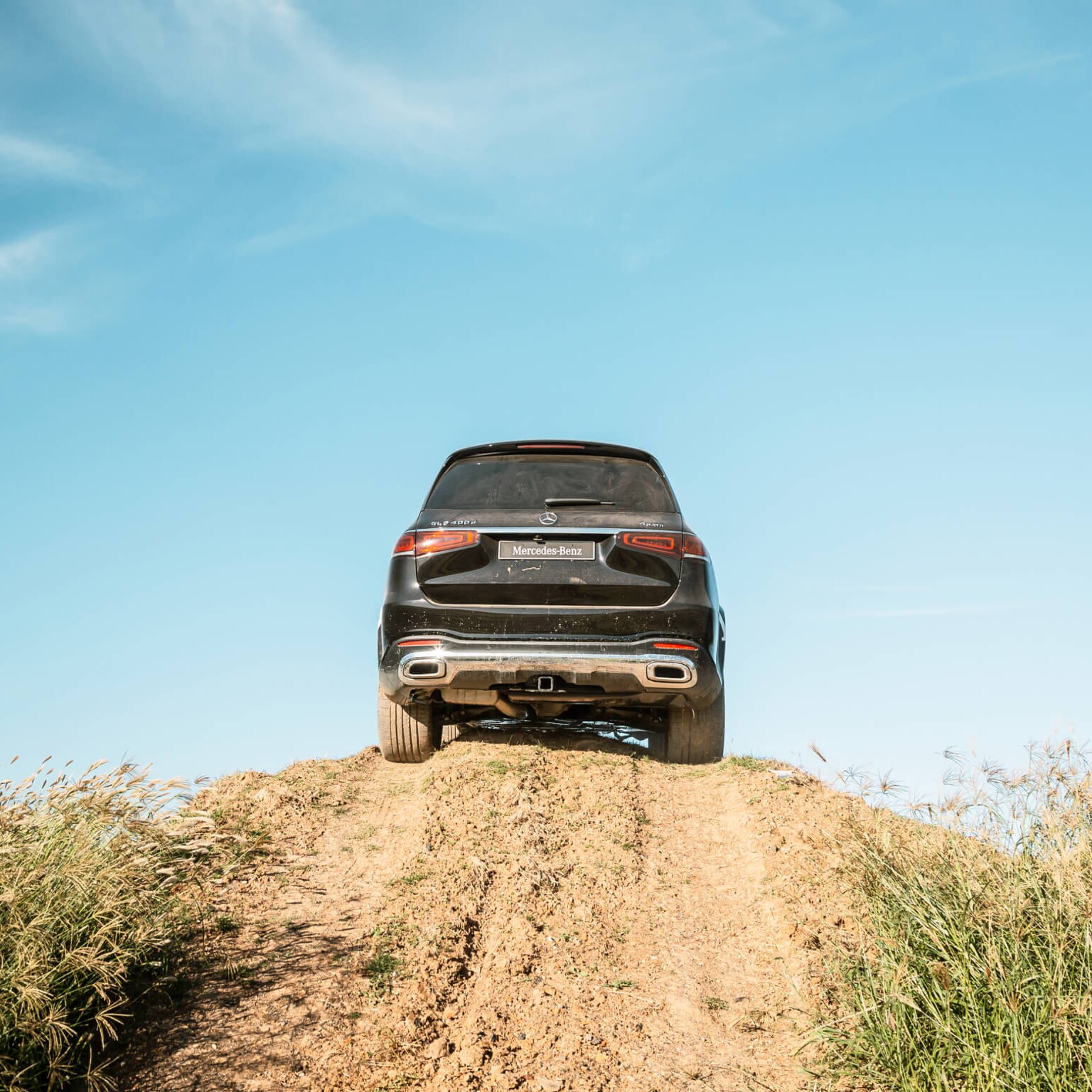 The Mercedes-Benz GLS off road.