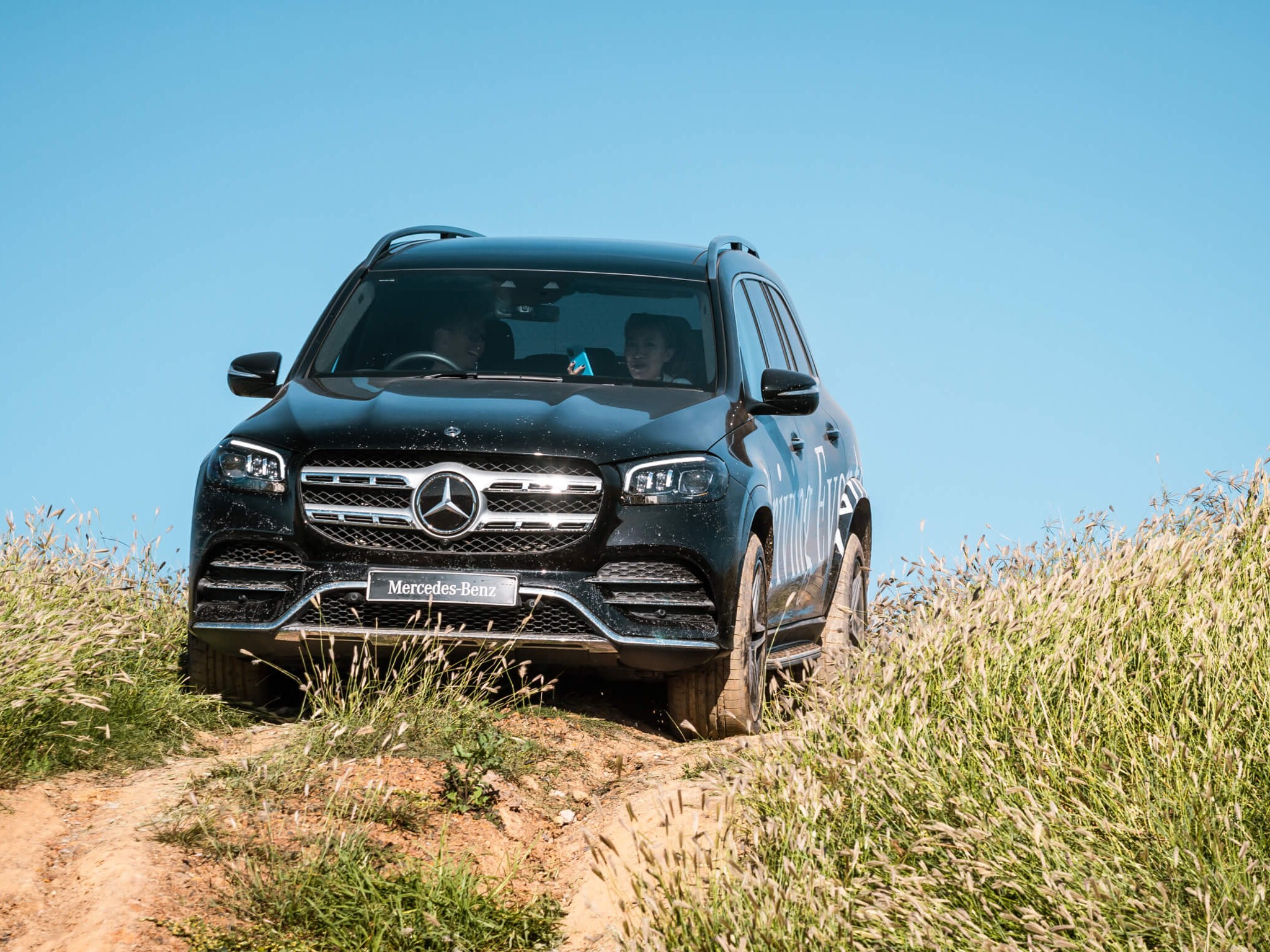 The Mercedes-Benz GLS off road.