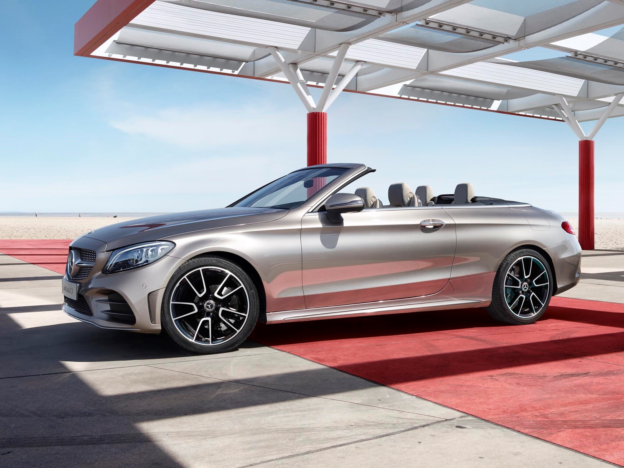 A side view of the Mercedes-Benz C-Class Cabriolet.