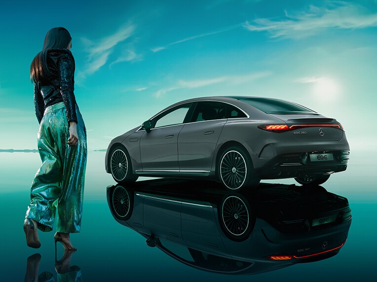 The all-electric EQE Sedan from Mercedes-EQ