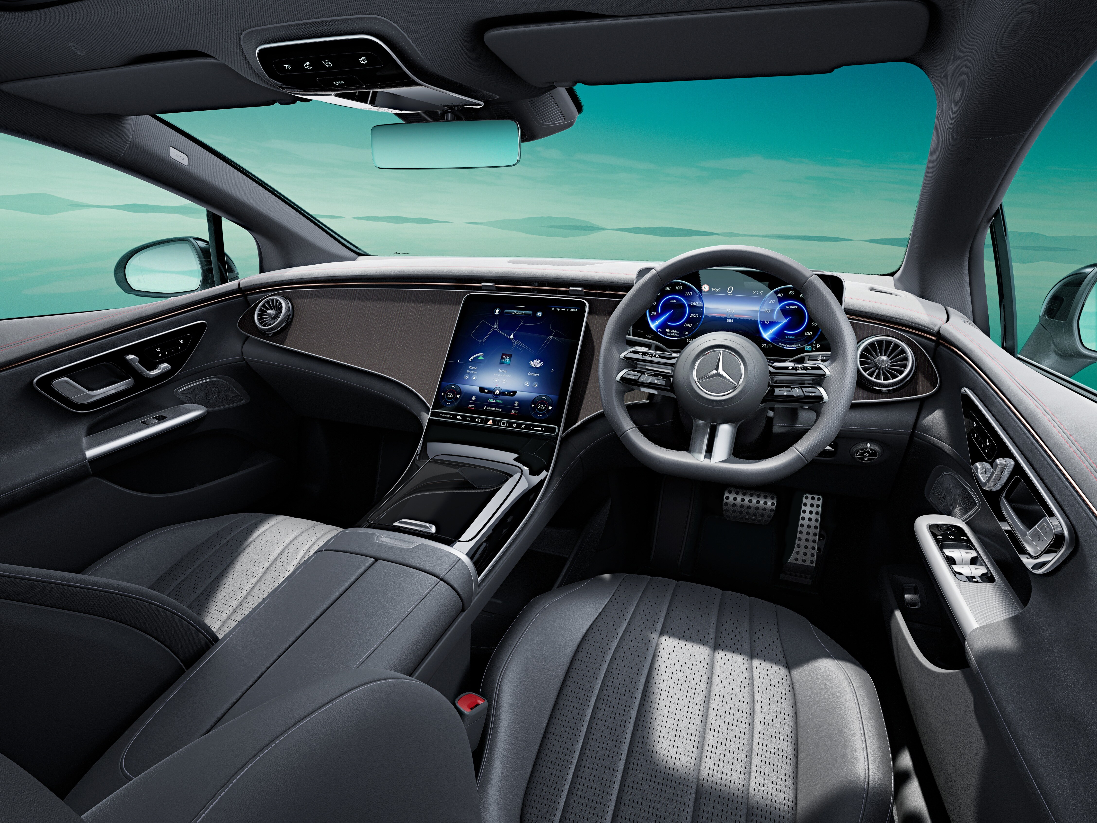 The EQE Sedan from Mercedes-Benz with AMG Line interior.