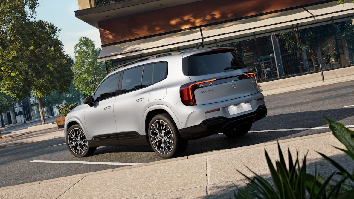 The exterior of the Mercedes-Benz GLB.