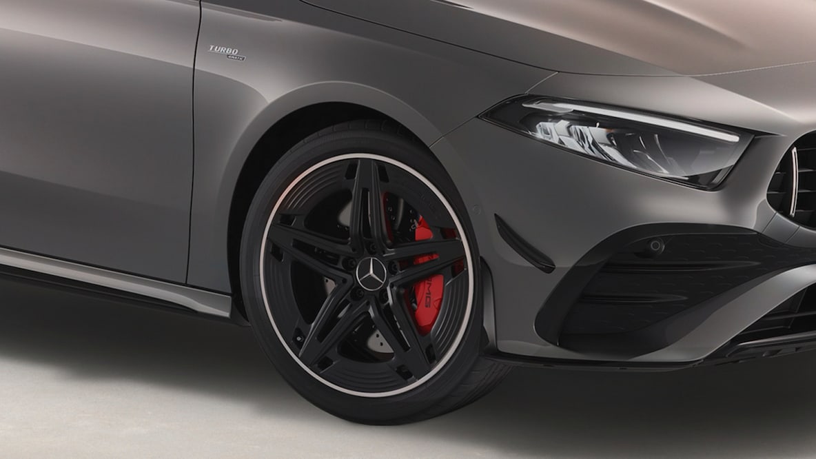 The Mercedes-AMG A-Class with AMG Design Plus Package.