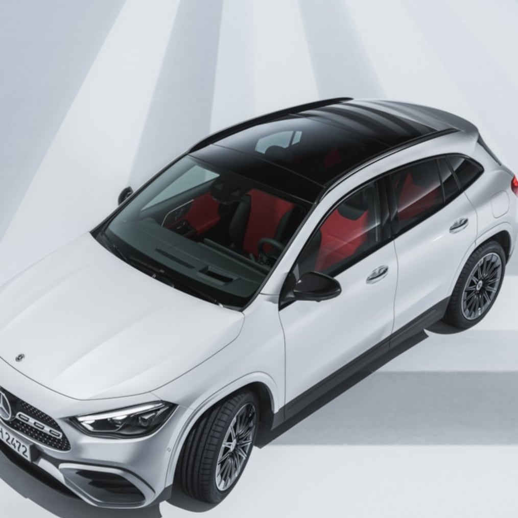 A Burmester® surround sound system speaker in the Mercedes-Benz GLA.