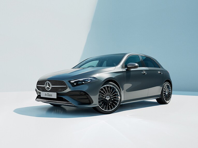 A side view of the A-Class Hatchback from Mercedes-Benz.