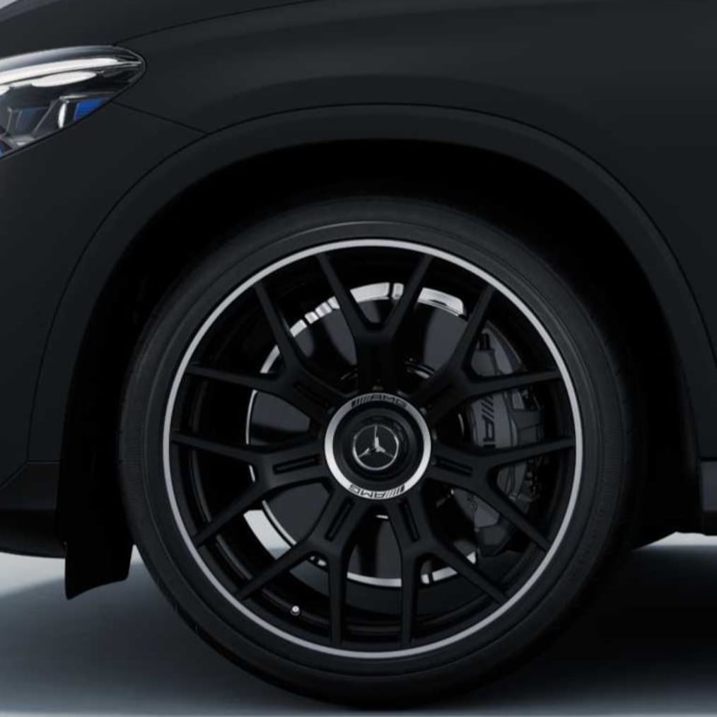The 21-inch forged rims of the new Mercedes-AMG GLC Coupé.