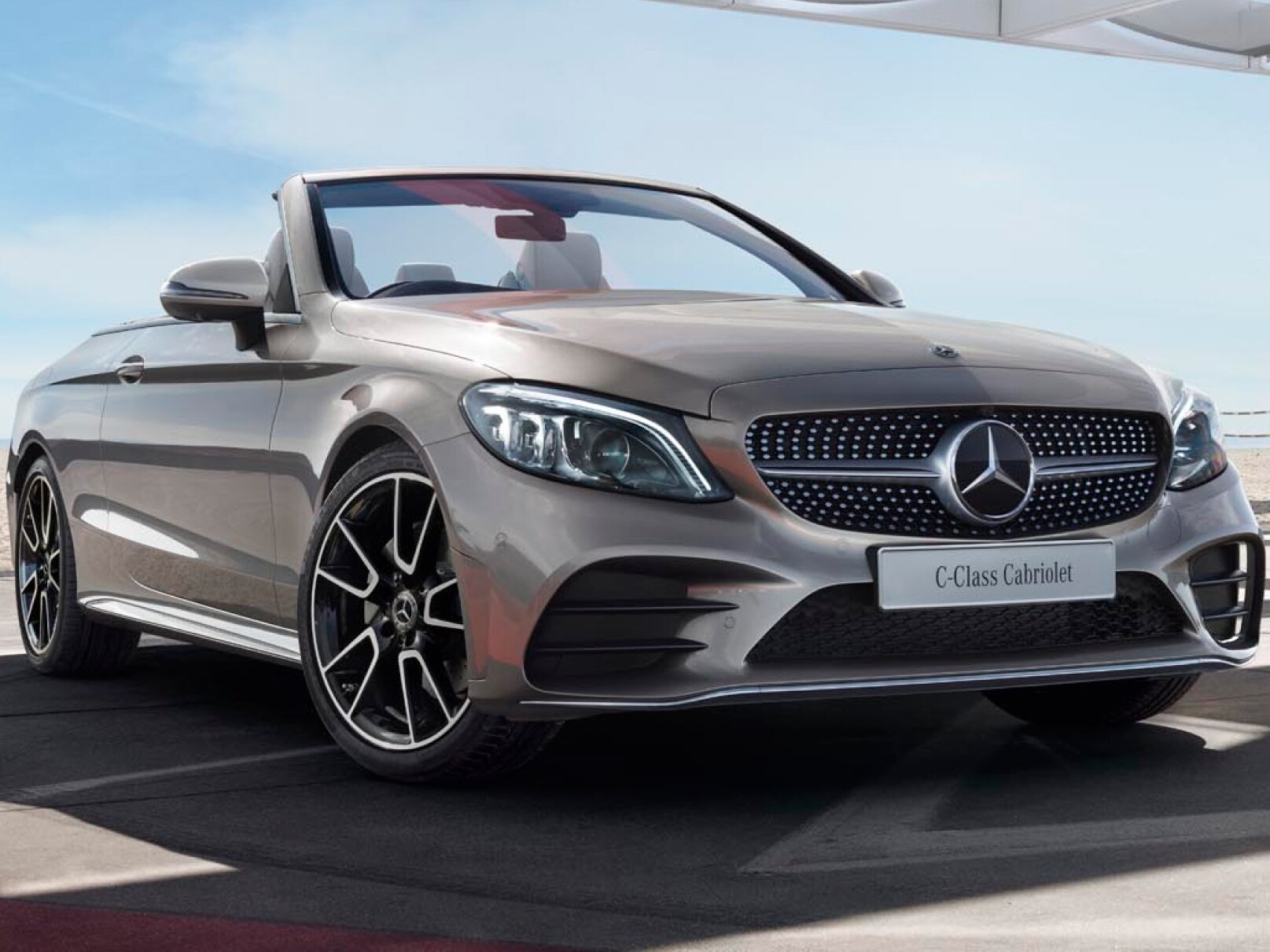 A rear view of the Mercedes-Benz C-Class Cabriolet.