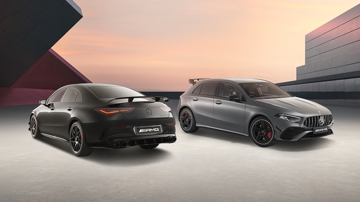 The Mercedes-AMG CLA Coupé with AMG Design Plus Package.