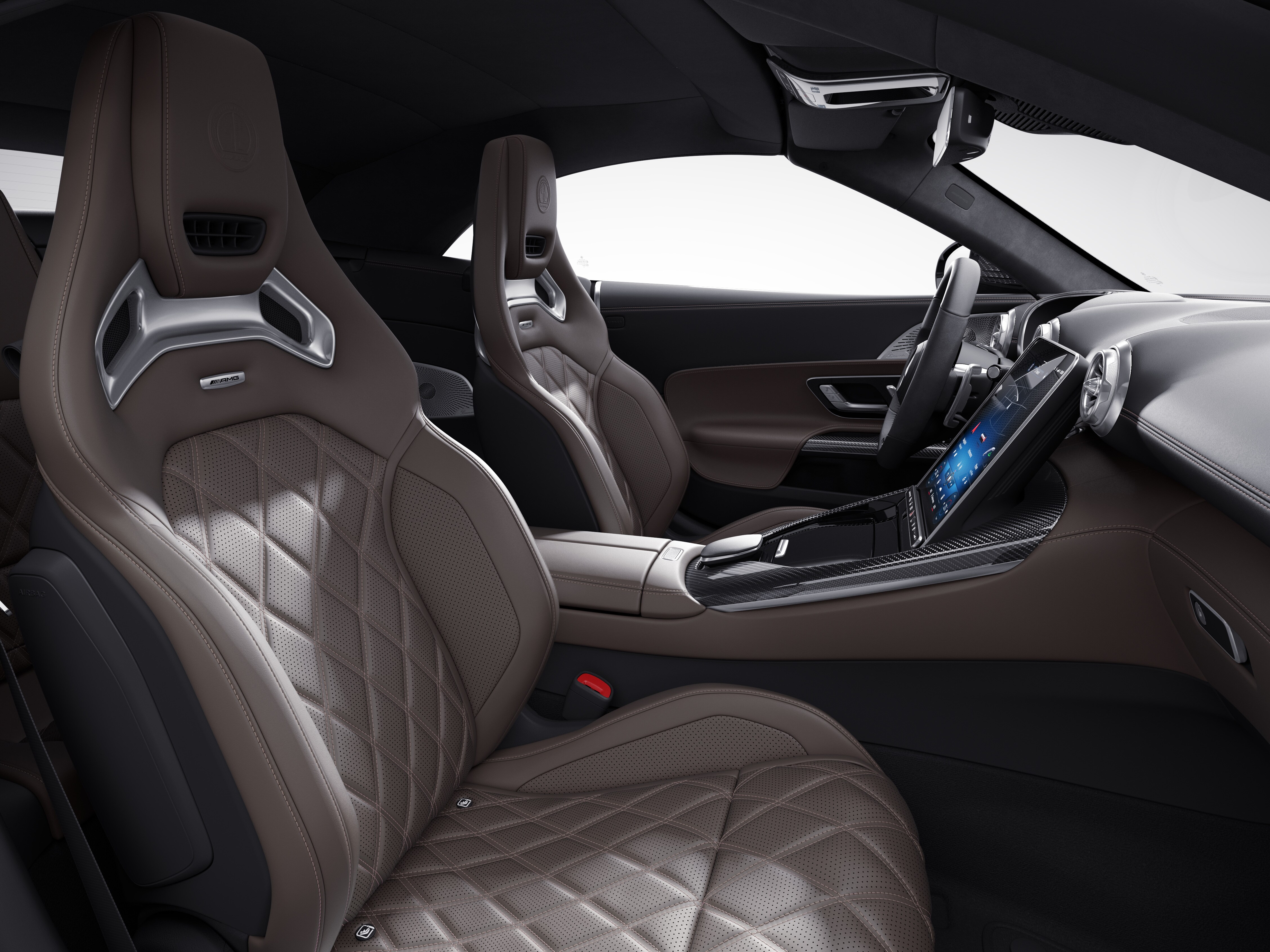 The AMG Performance seats in the Mercedes-AMG SL Roadster.