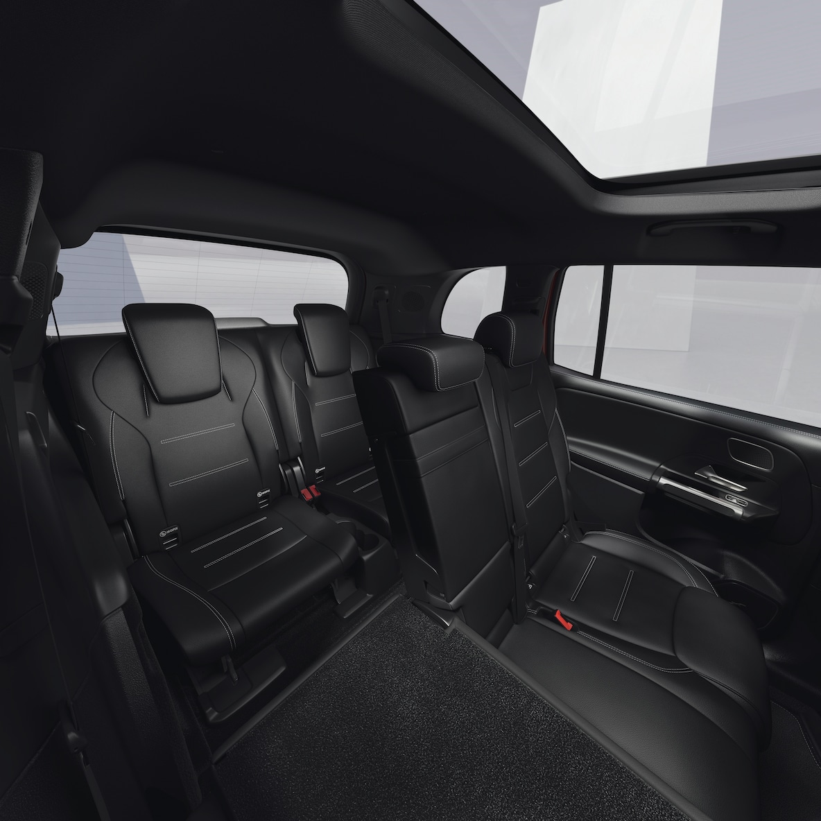 Frontal side view of a Mercedes-Benz GLB SUV.