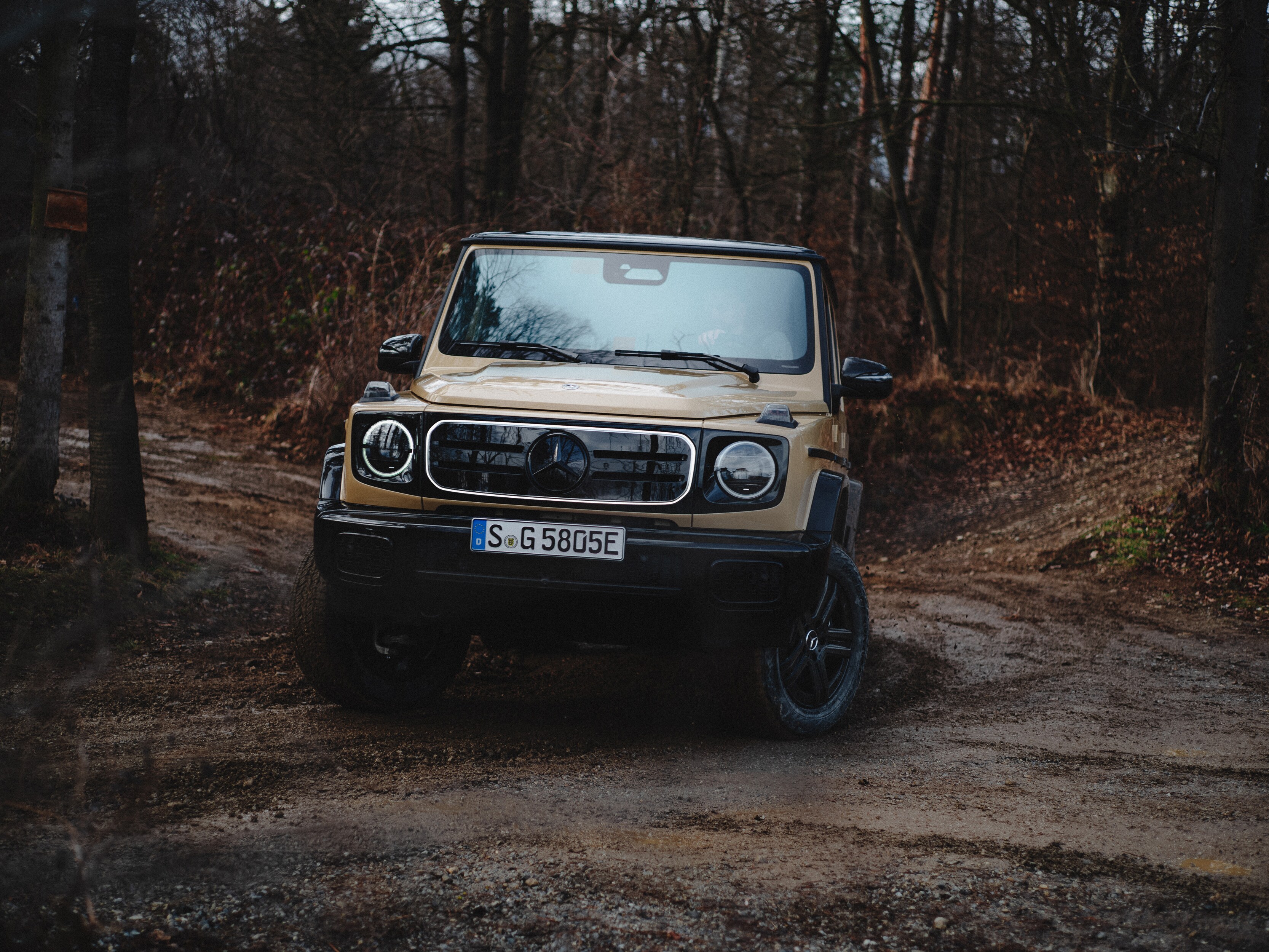 Mercedes-Benz EQS Saloon in front view.