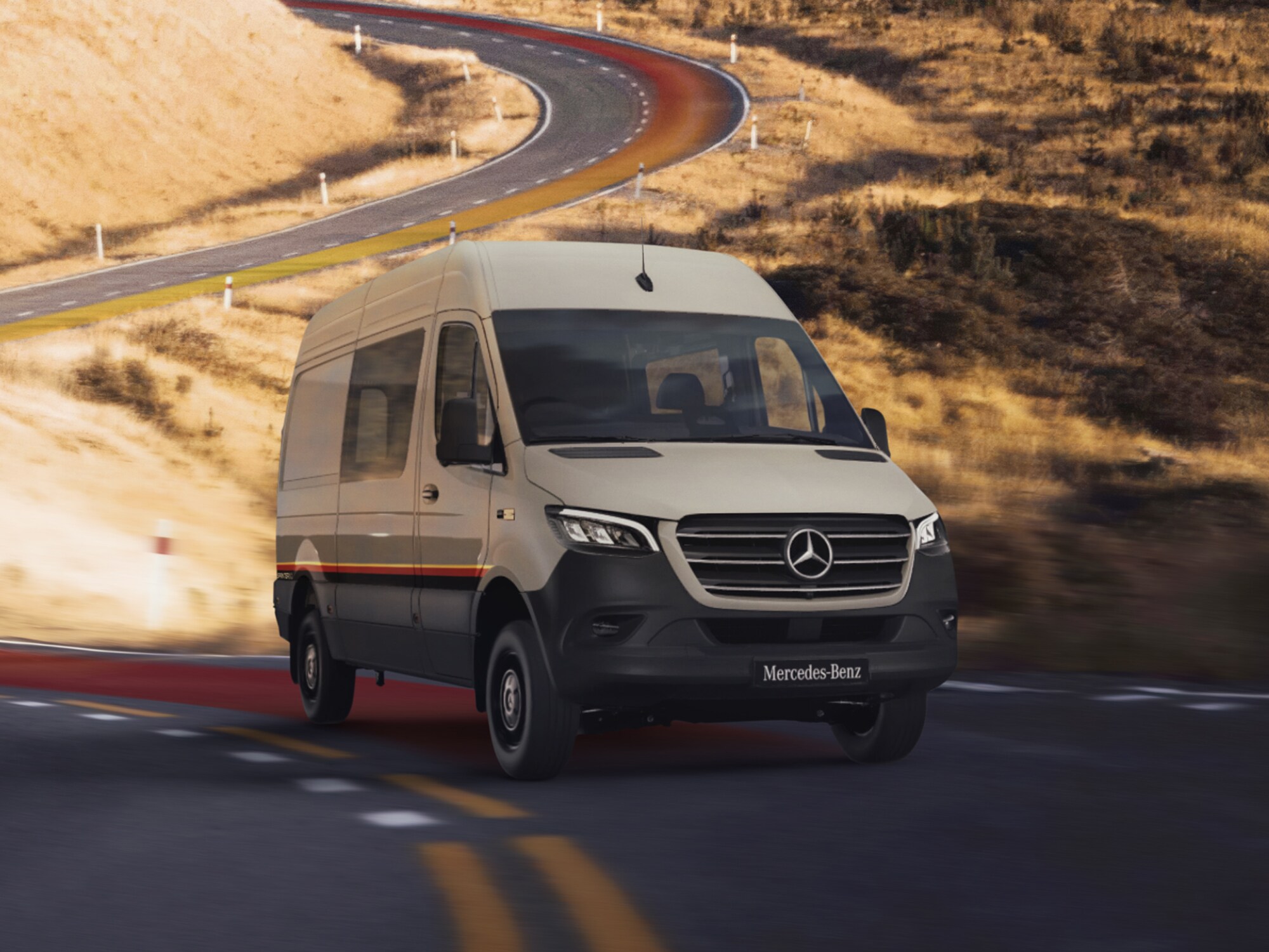Mercedes-Benz Sprinter Anniversary Edition on the road